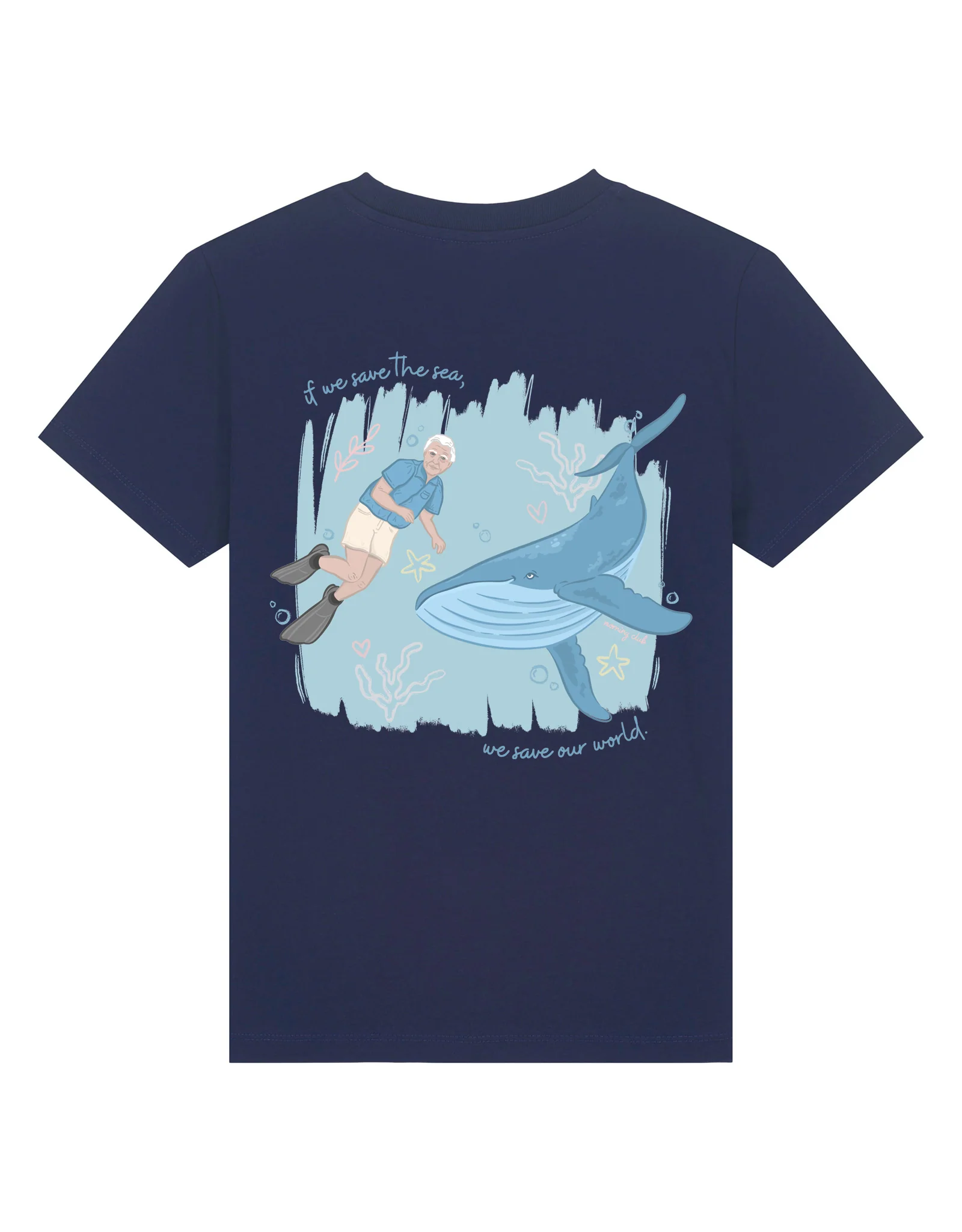 Save The Sea Printed Organic Cotton Childrens T-Shirt - Image 6