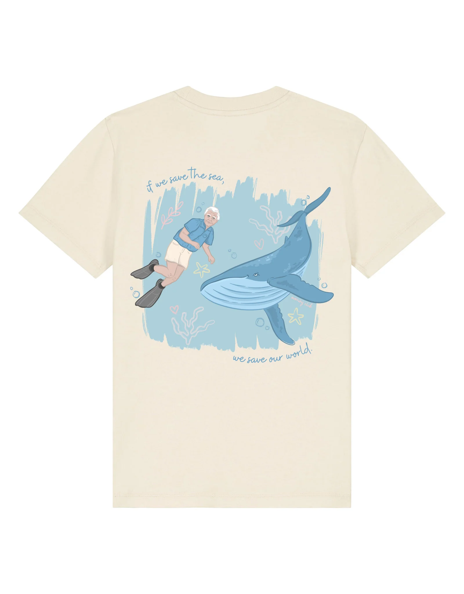 Save The Sea Printed Organic Cotton Childrens T-Shirt - Image 8