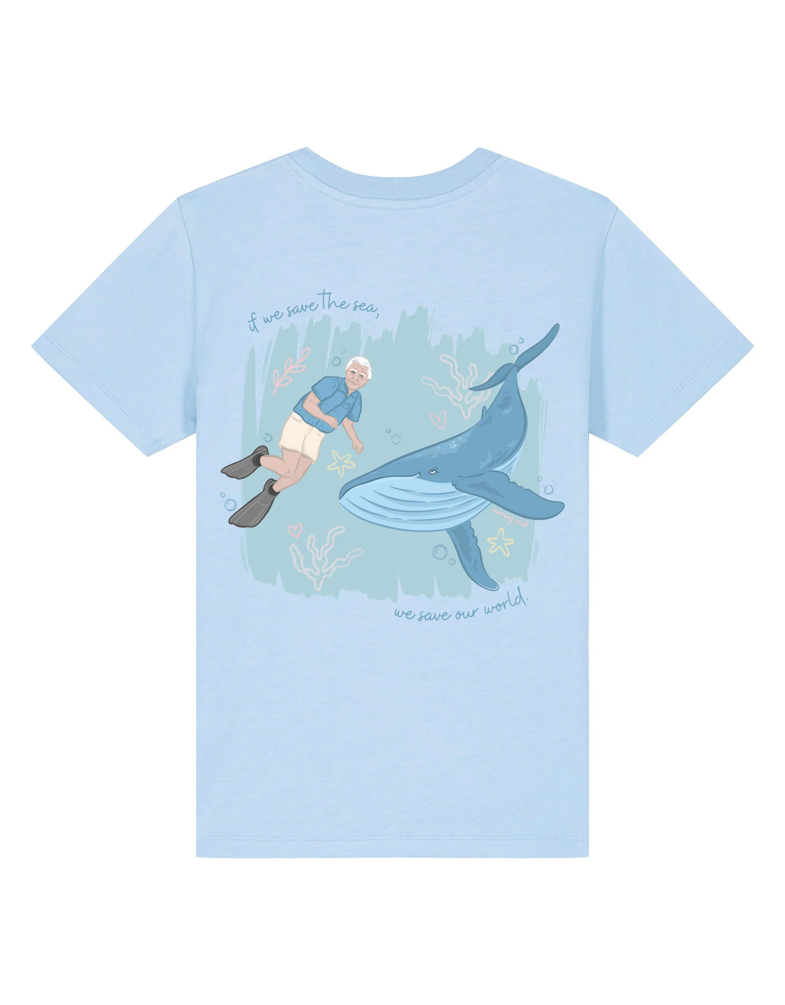Save The Sea Printed Organic Cotton Childrens T-Shirt - Image 9