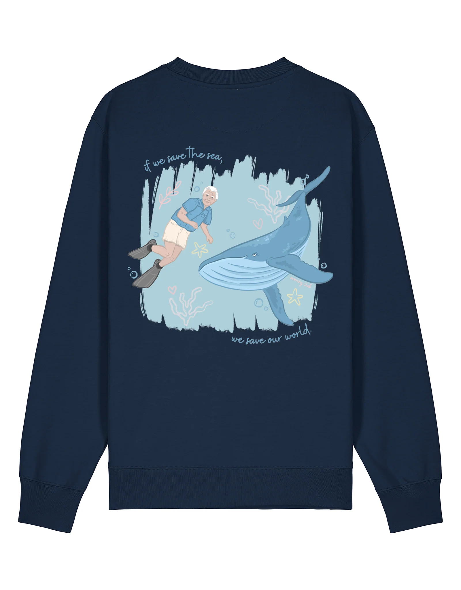 Save The Sea Printed Organic Cotton Sweatshirt - Image 2