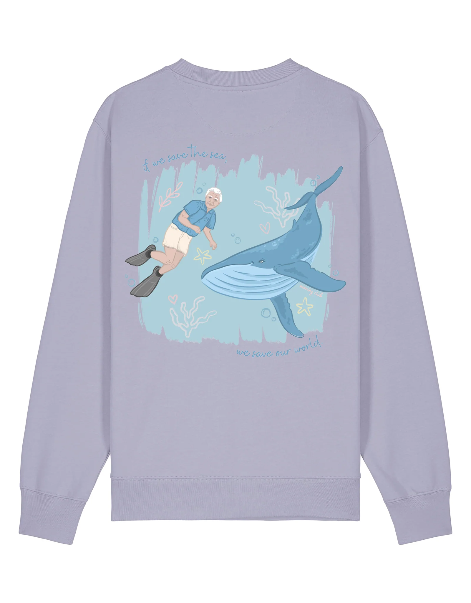 Save The Sea Printed Organic Cotton Sweatshirt - Image 3