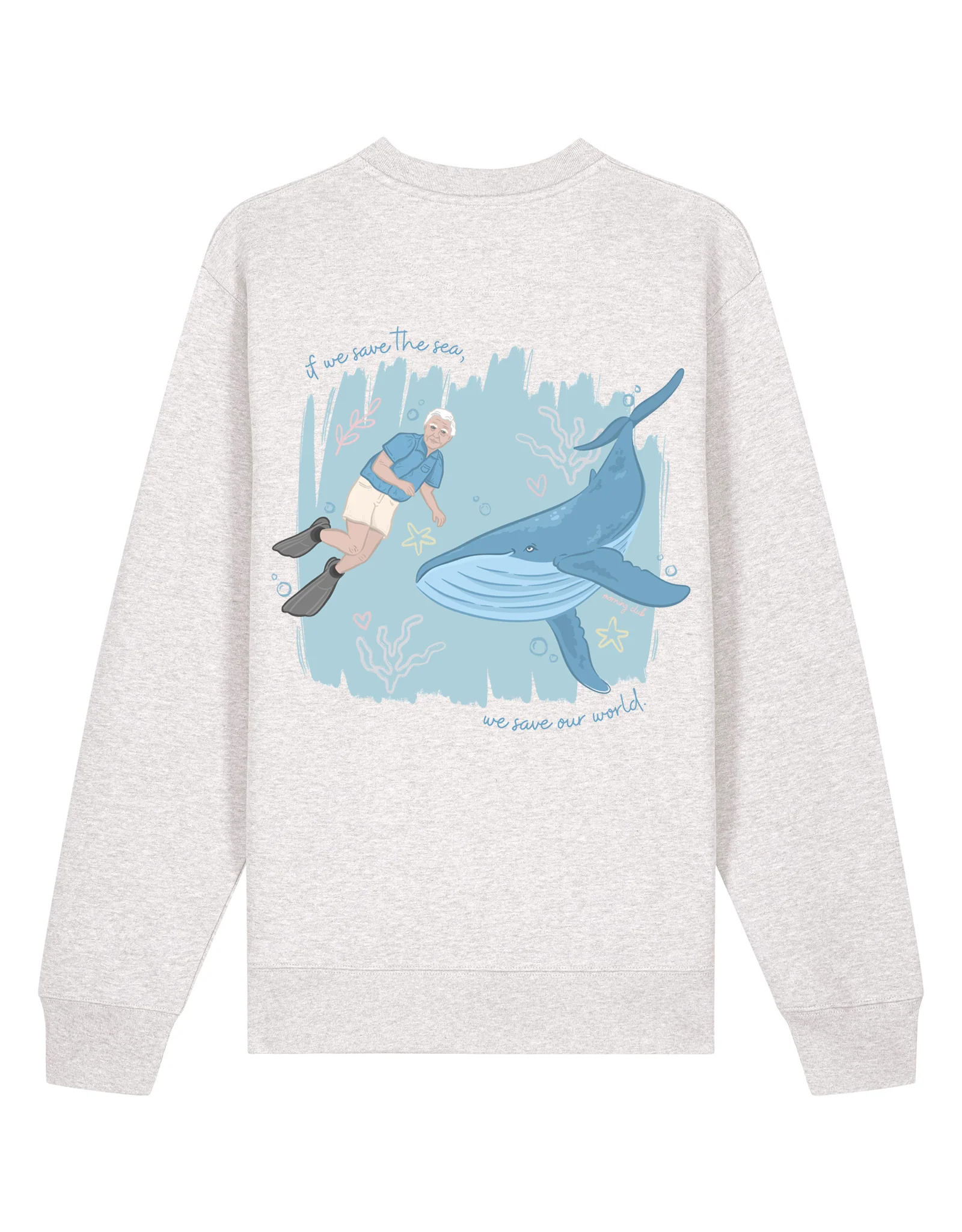 Save The Sea Printed Organic Cotton Sweatshirt - Image 4