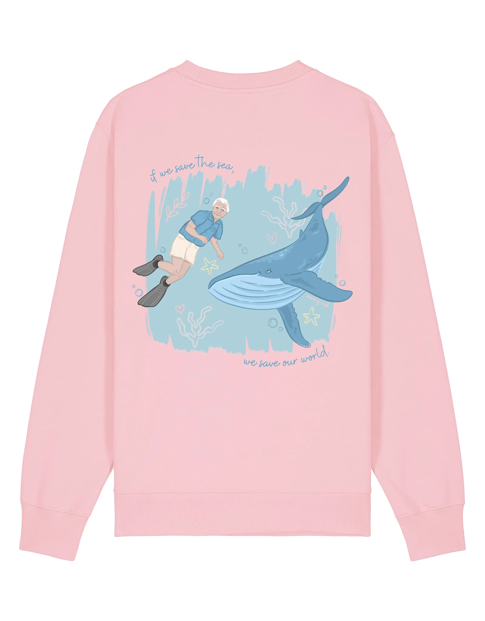 Save The Sea Printed Organic Cotton Sweatshirt - Image 6
