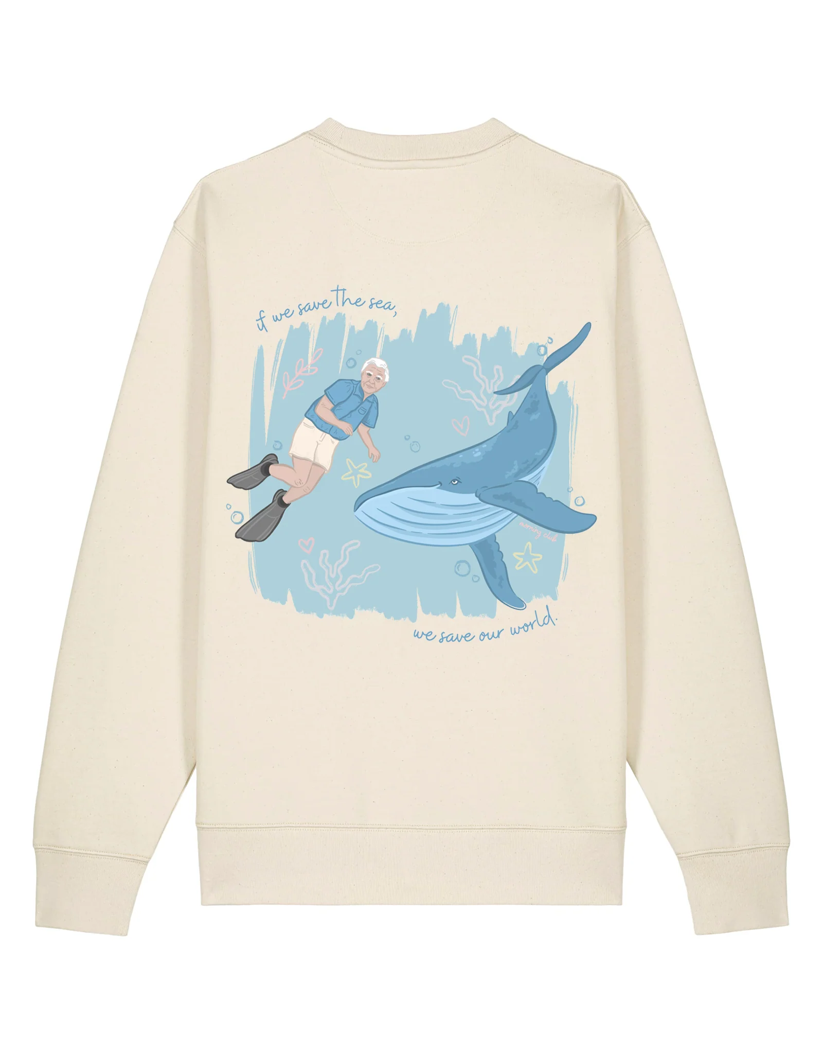Save The Sea Printed Organic Cotton Sweatshirt - Image 7
