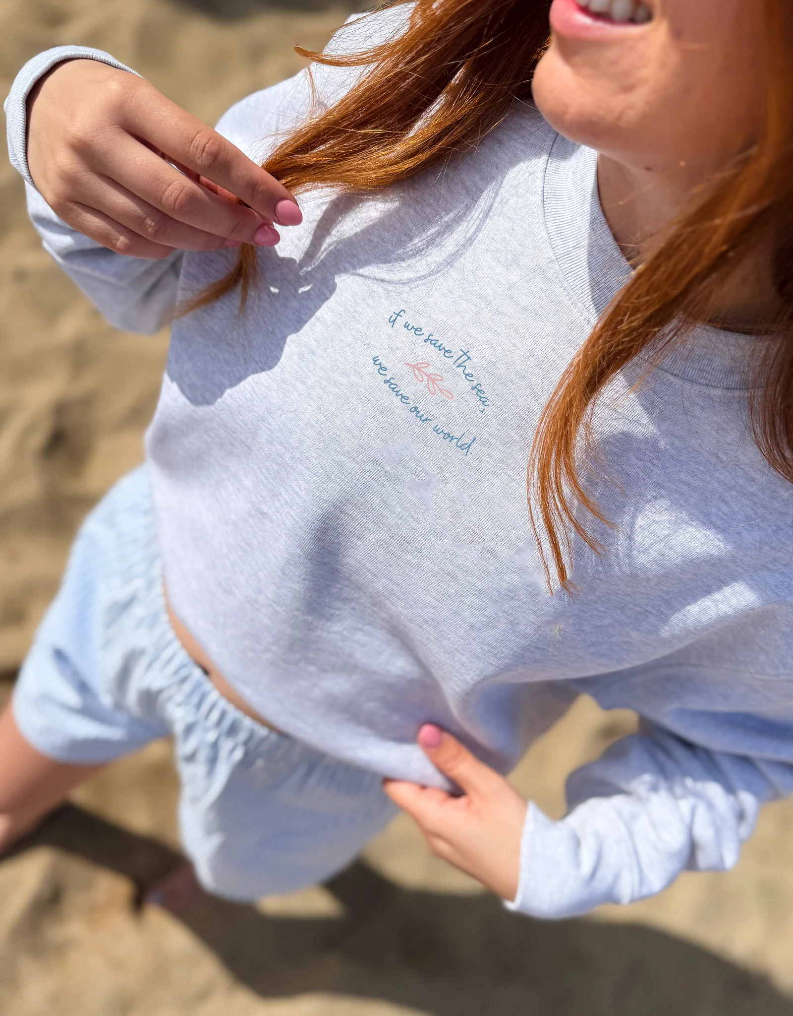 Save The Sea Printed Organic Cotton Sweatshirt - Image 9