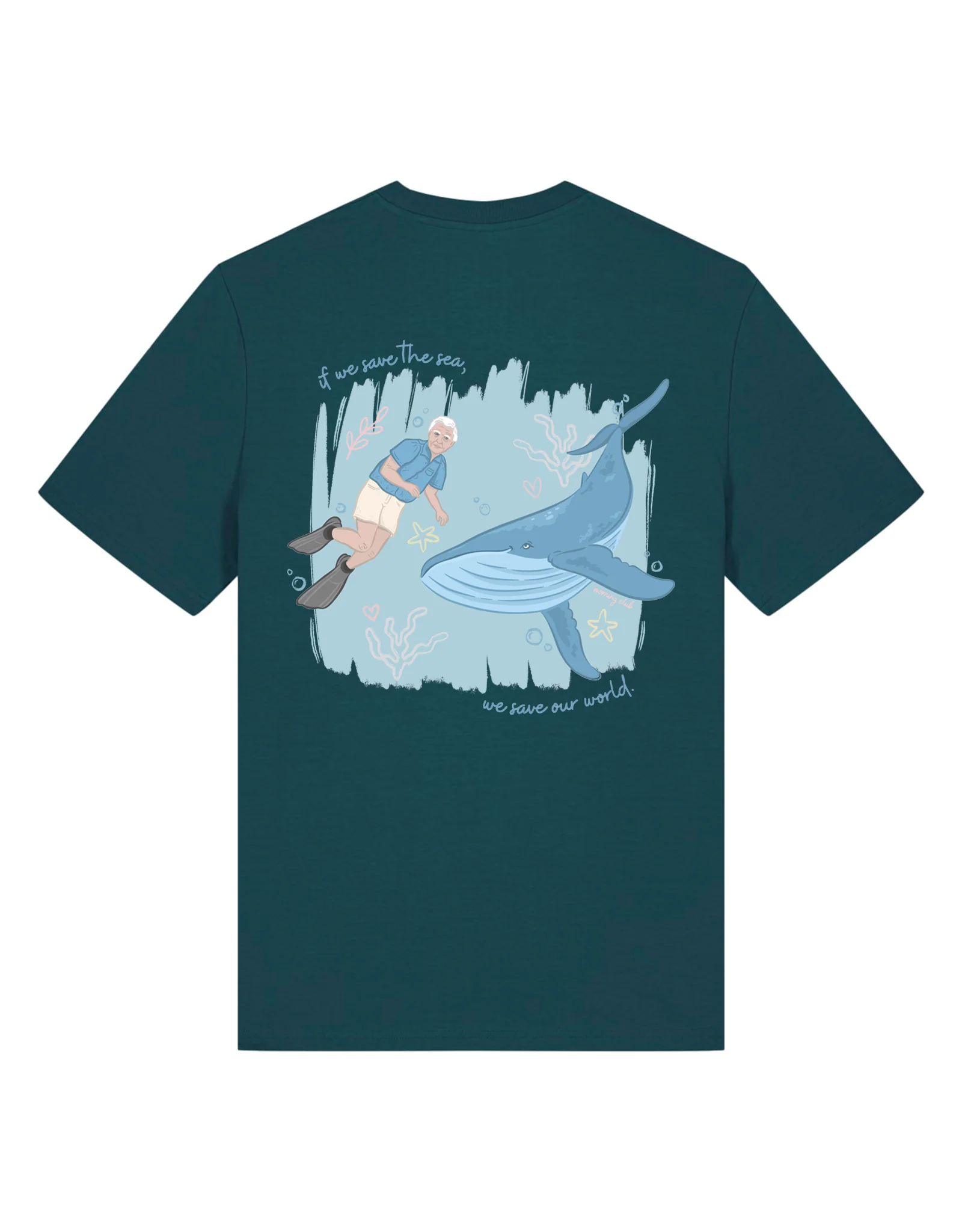 Save The Sea Printed Organic Cotton T-Shirt - Image 10