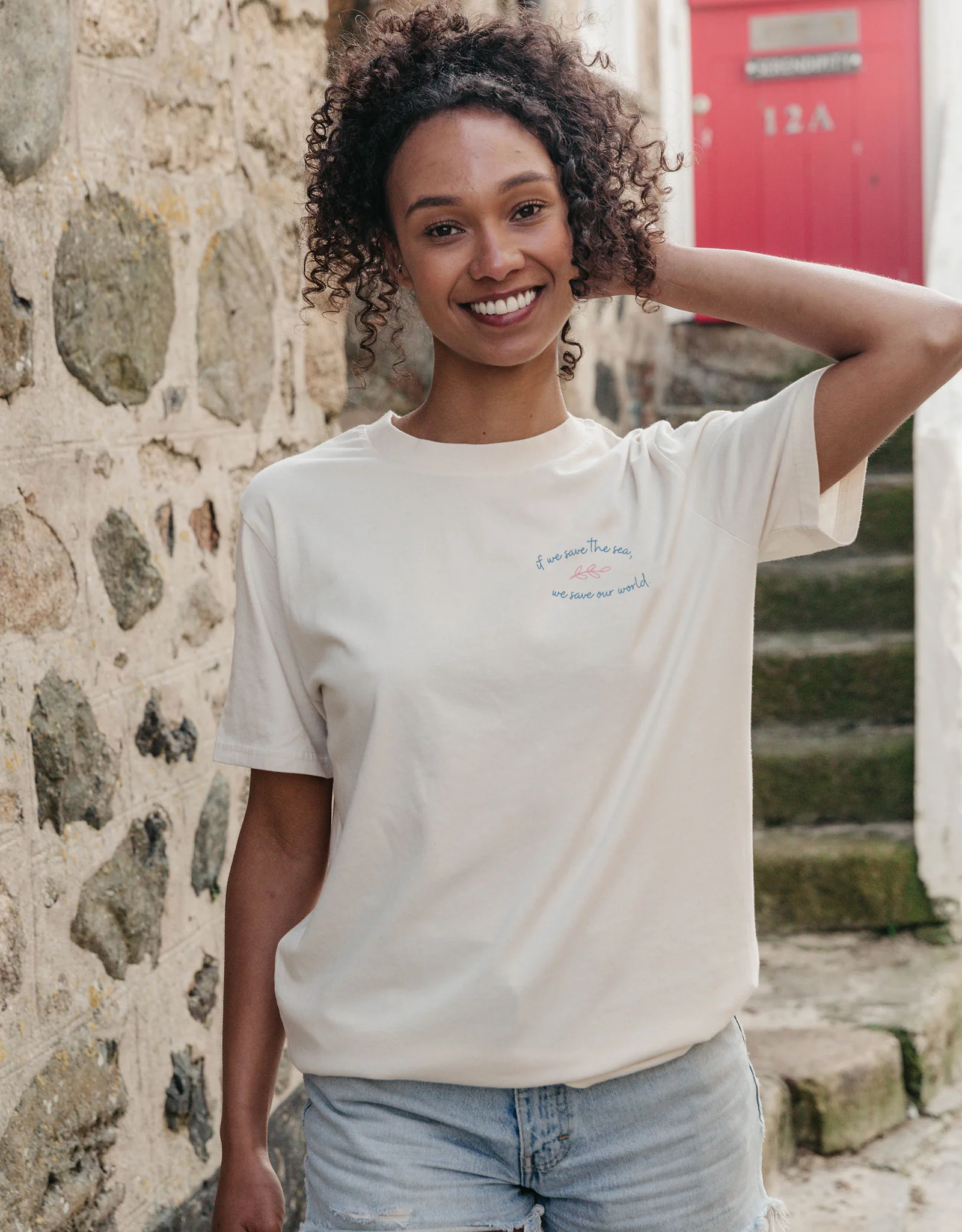 Save The Sea Printed Organic Cotton T-Shirt - Image 3