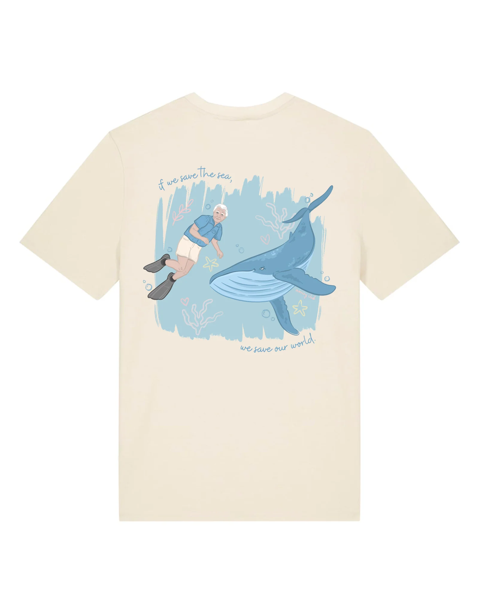 Save The Sea Printed Organic Cotton T-Shirt - Image 4