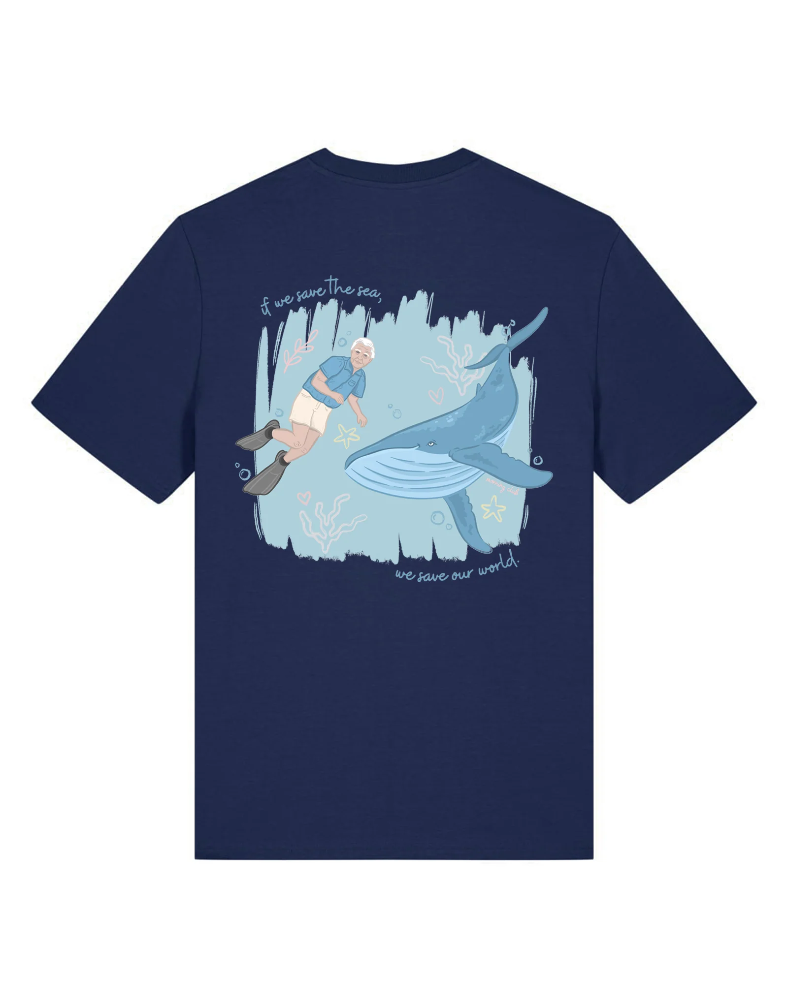 Save The Sea Printed Organic Cotton T-Shirt - Image 6