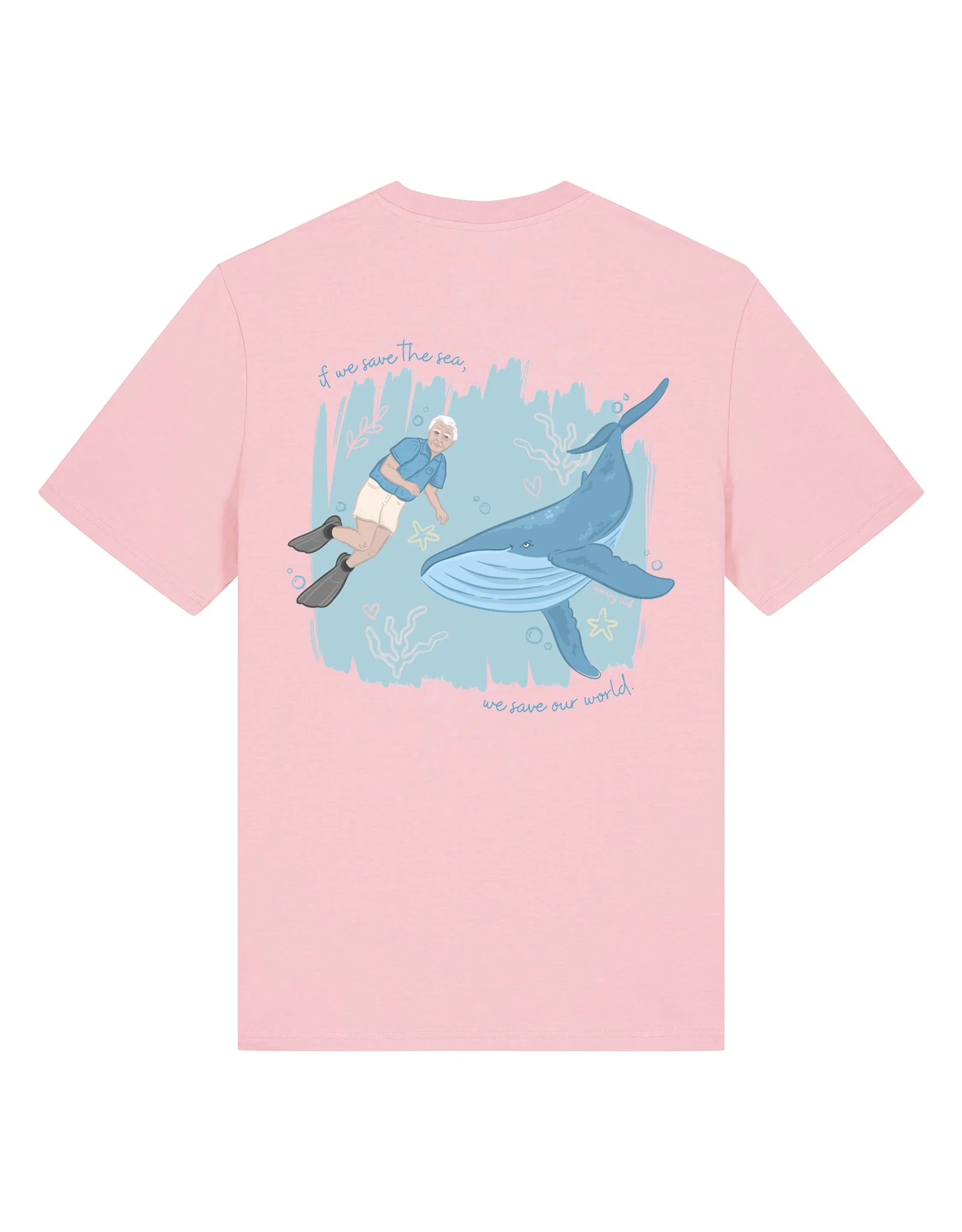 Save The Sea Printed Organic Cotton T-Shirt - Image 8