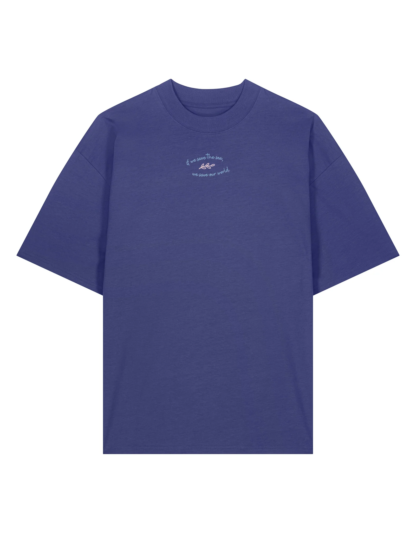 Save The Sea Printed Oversized Organic Cotton Tee - Image 5