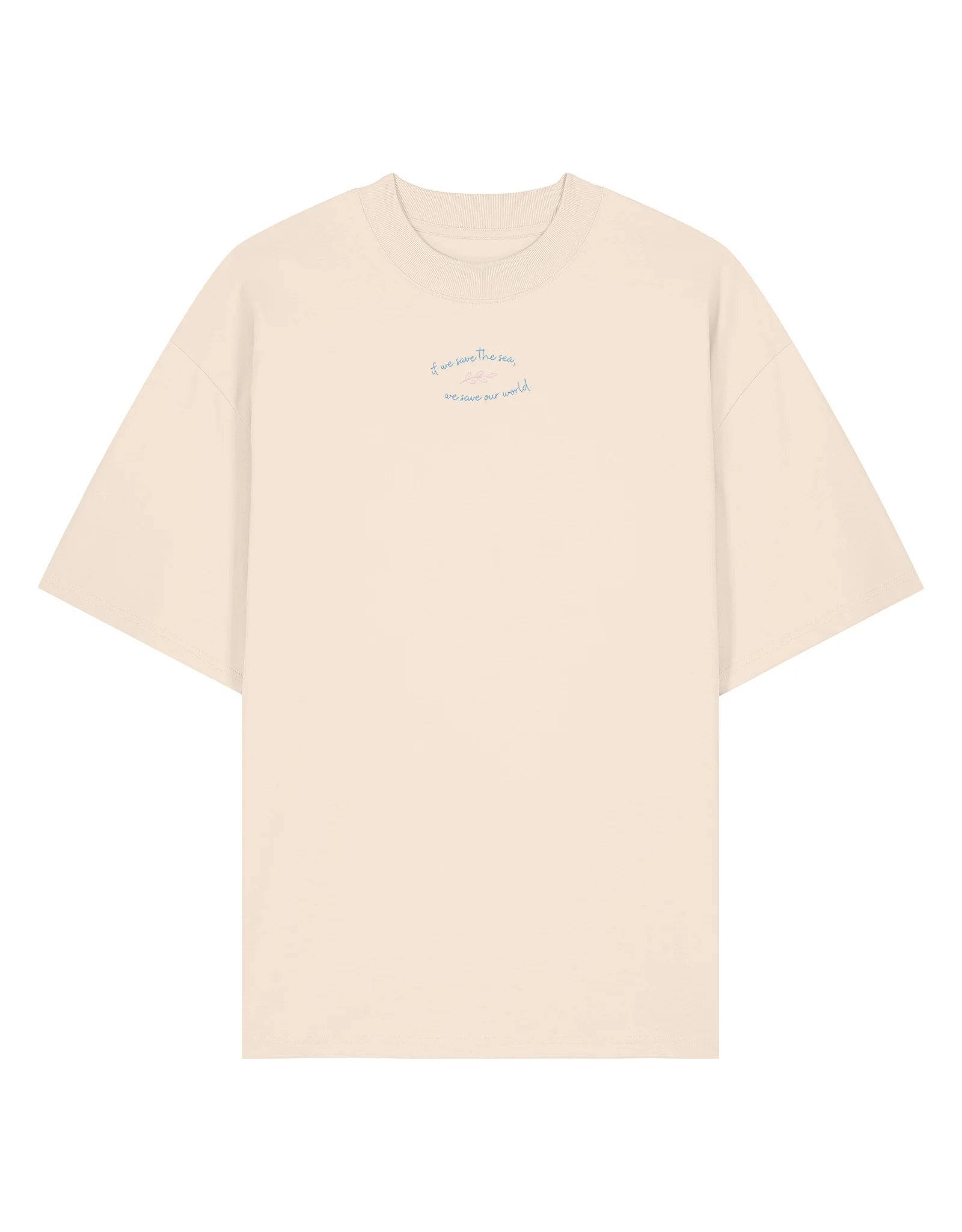 Save The Sea Printed Oversized Organic Cotton Tee - Image 7