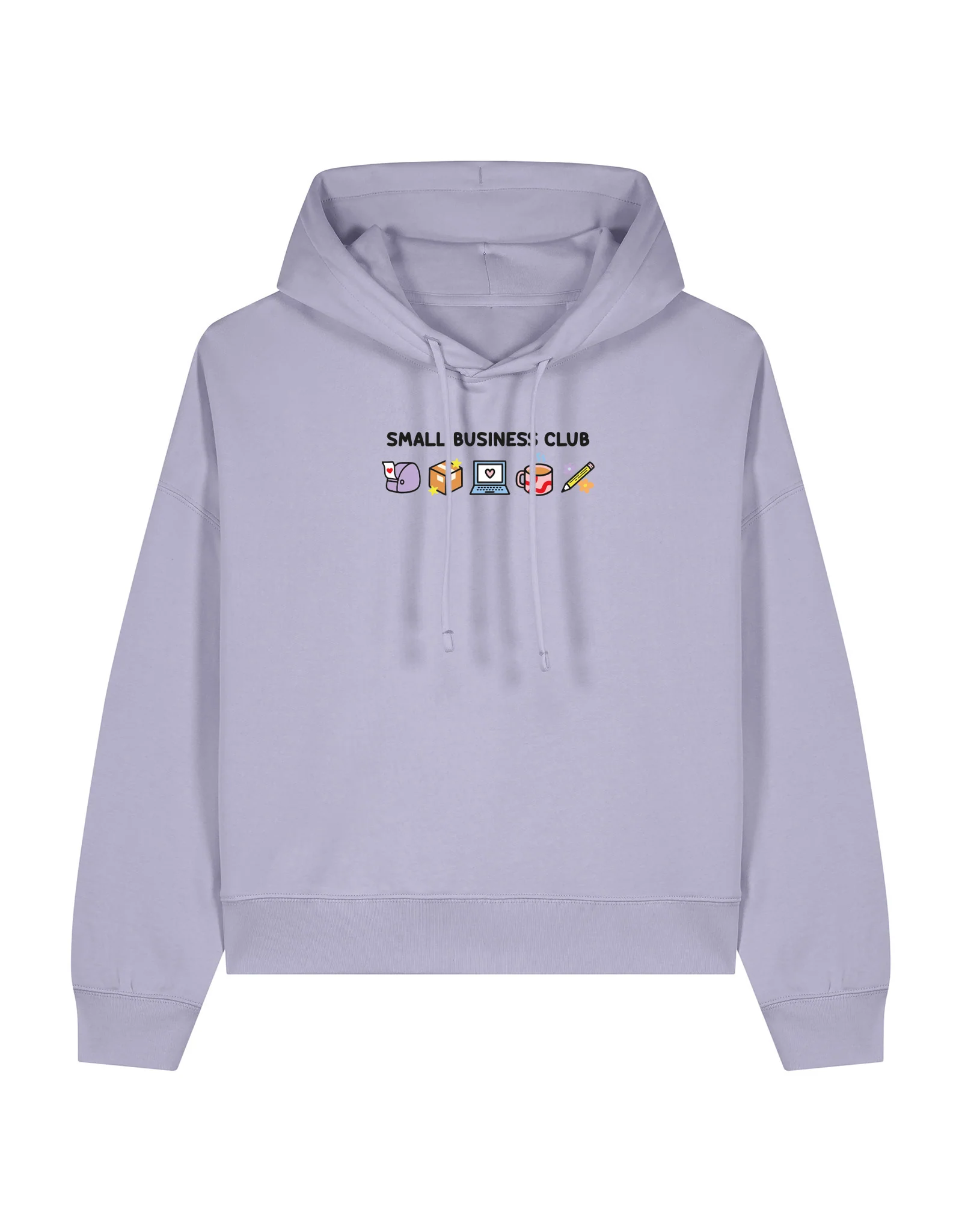 Small Business Club Embroidered Boxy Organic Cotton Hoodie - Image 3