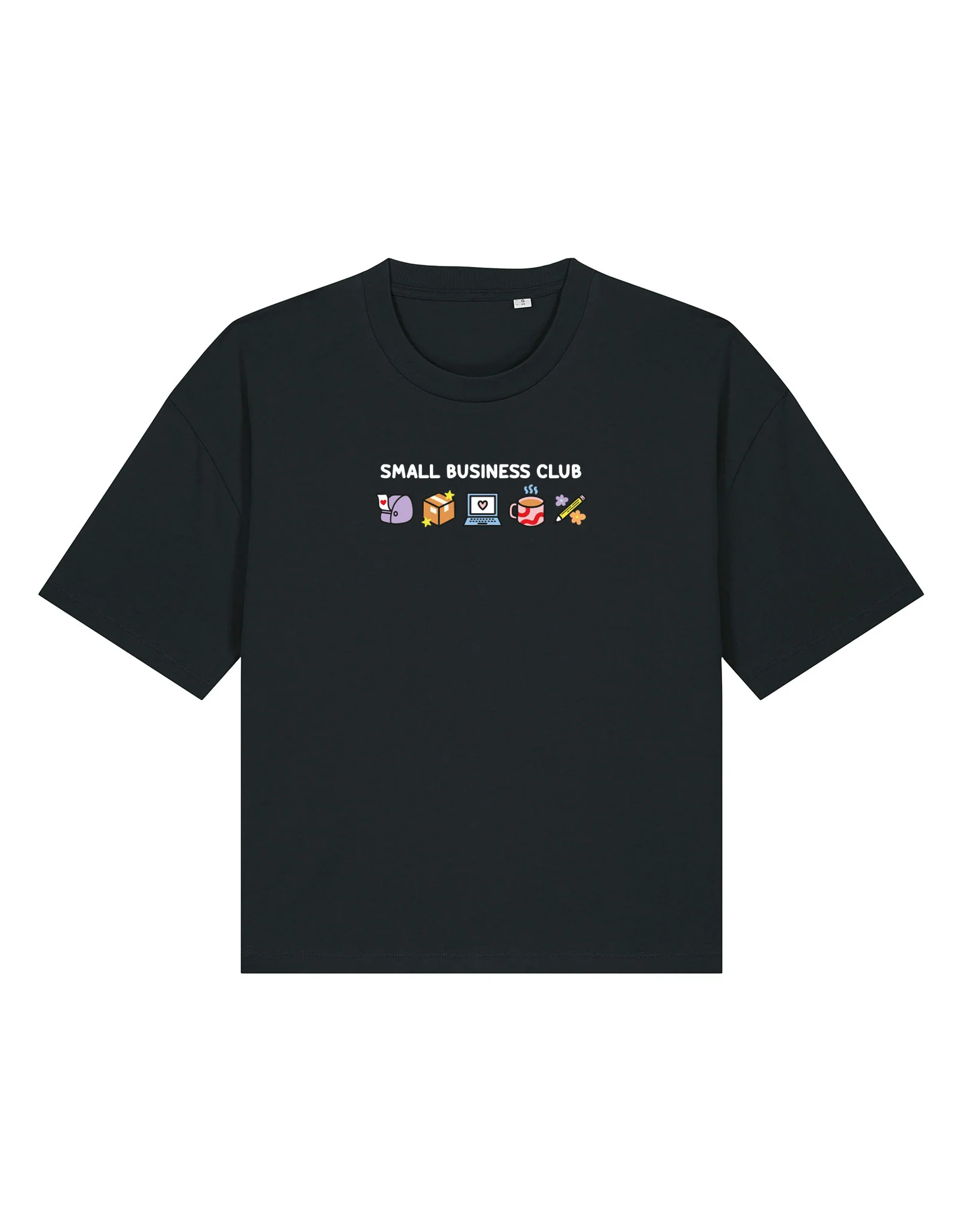 Small Business Club Embroidered Boxy Organic Cotton Tee - Image 3