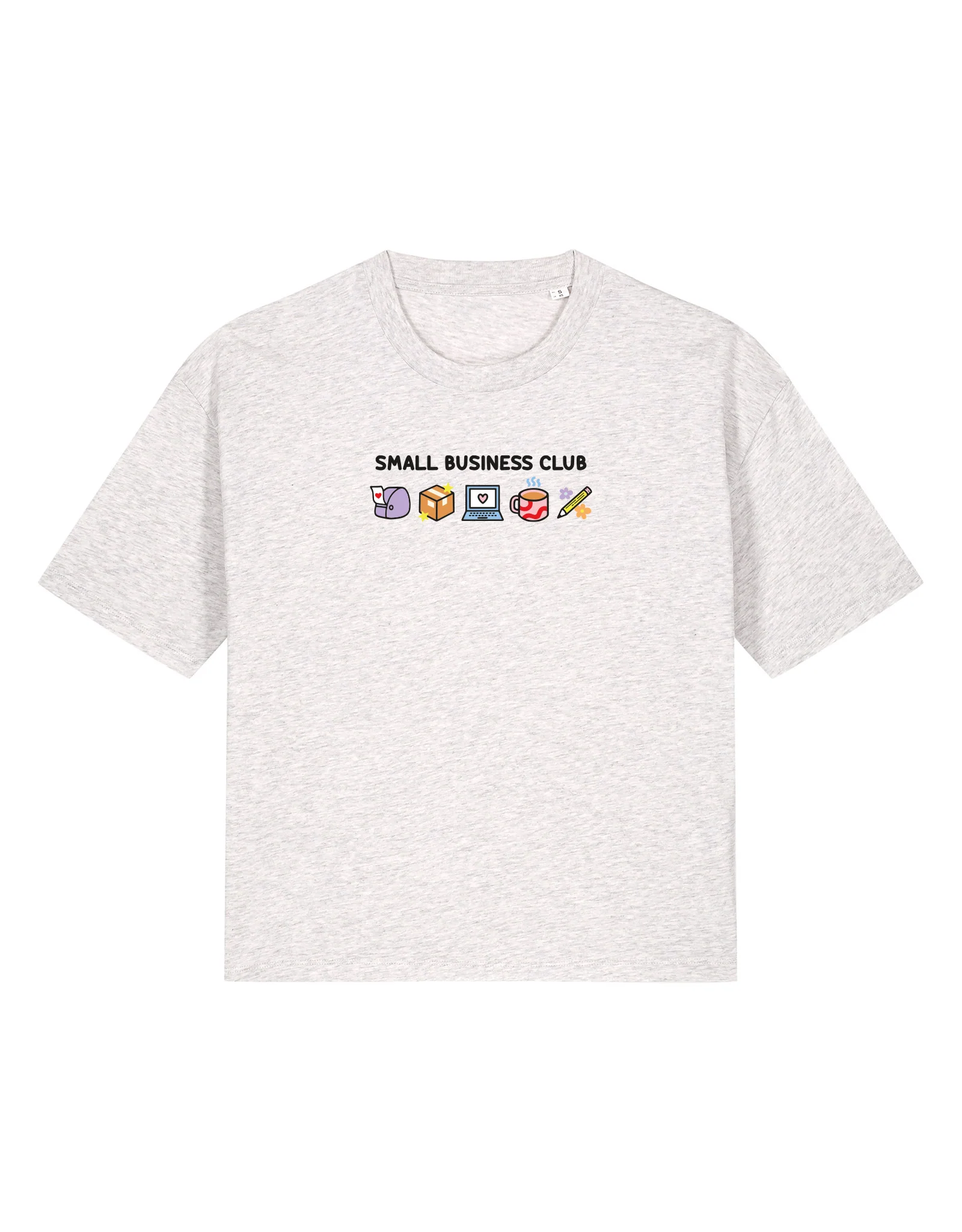Small Business Club Embroidered Boxy Organic Cotton Tee - Image 5