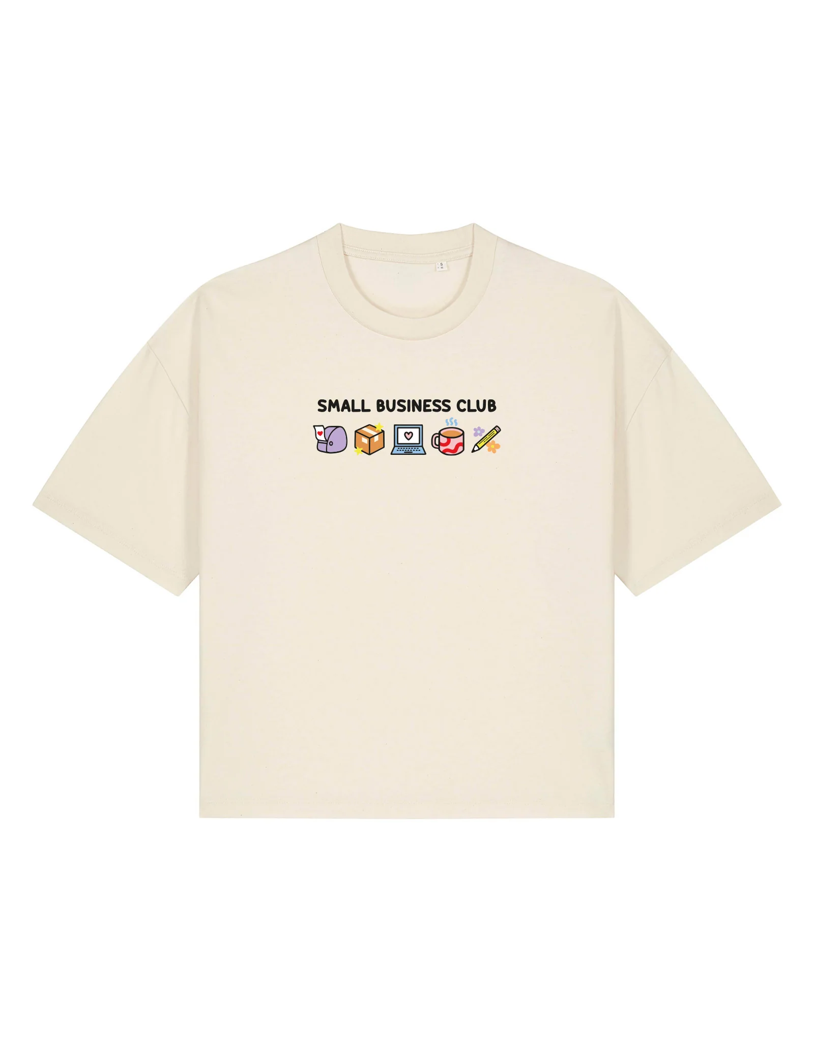 Small Business Club Embroidered Boxy Organic Cotton Tee - Image 6