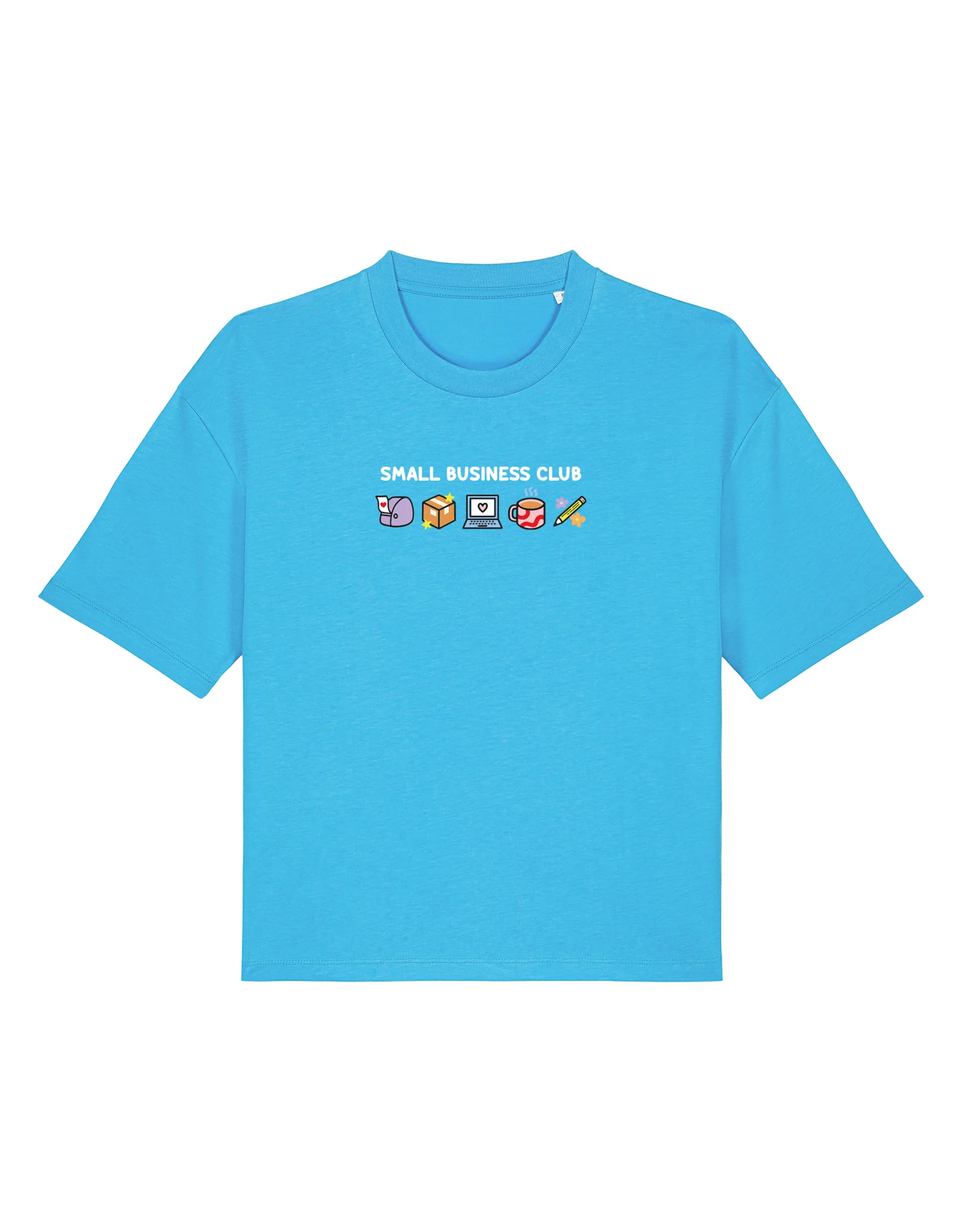 Small Business Club Embroidered Boxy Organic Cotton Tee - Image 7