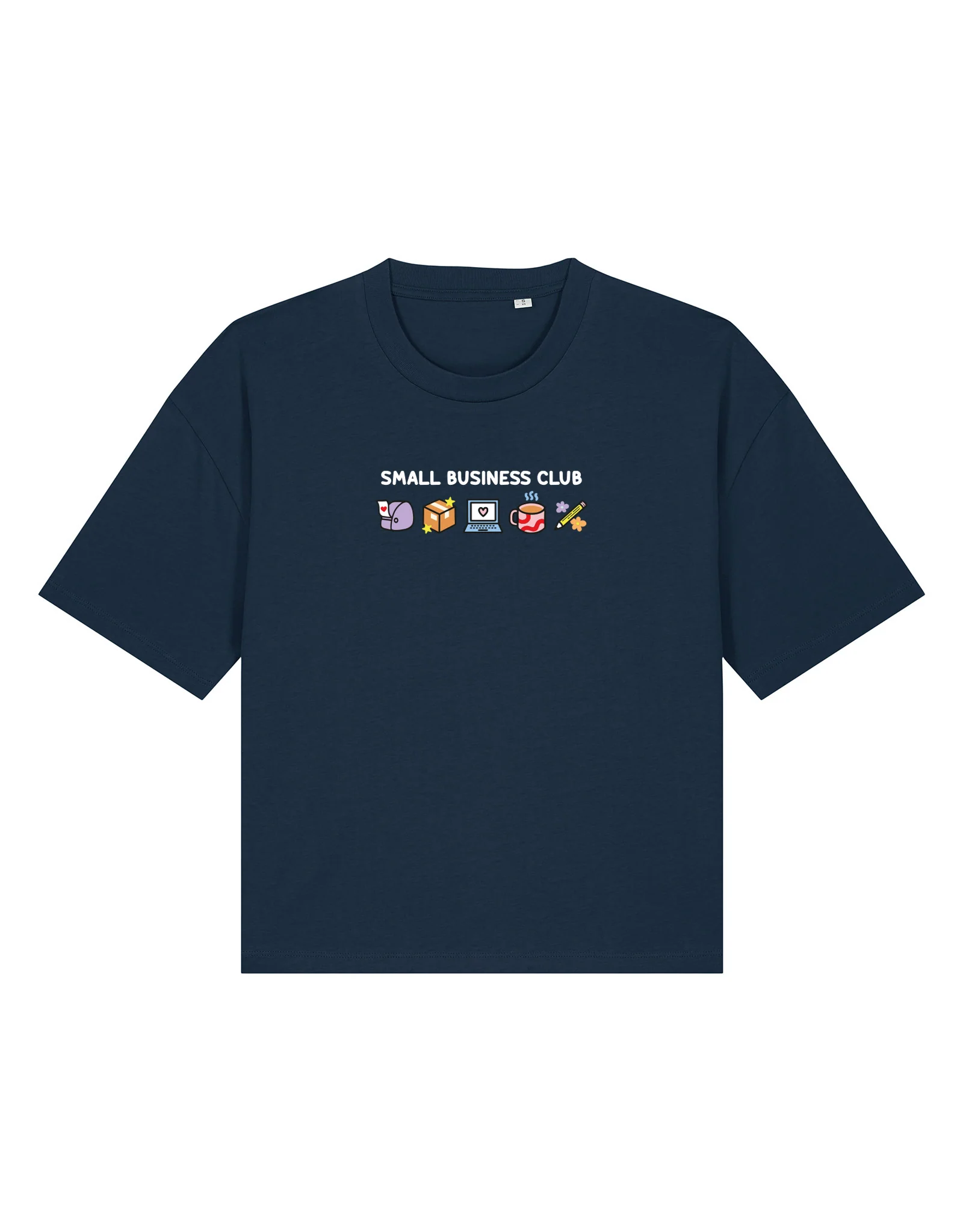 Small Business Club Embroidered Boxy Organic Cotton Tee - Image 8