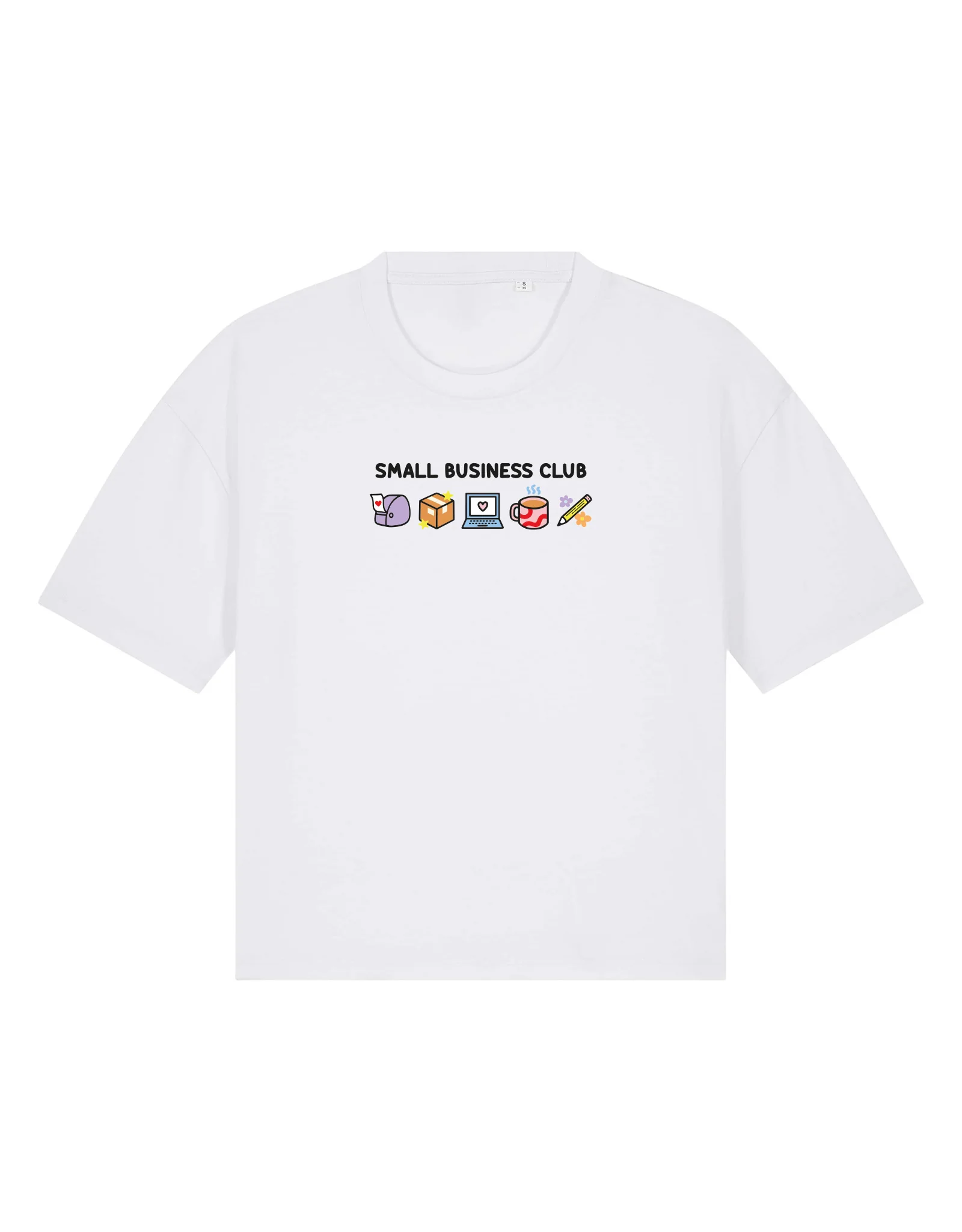 Small Business Club Embroidered Boxy Organic Cotton Tee - Image 9