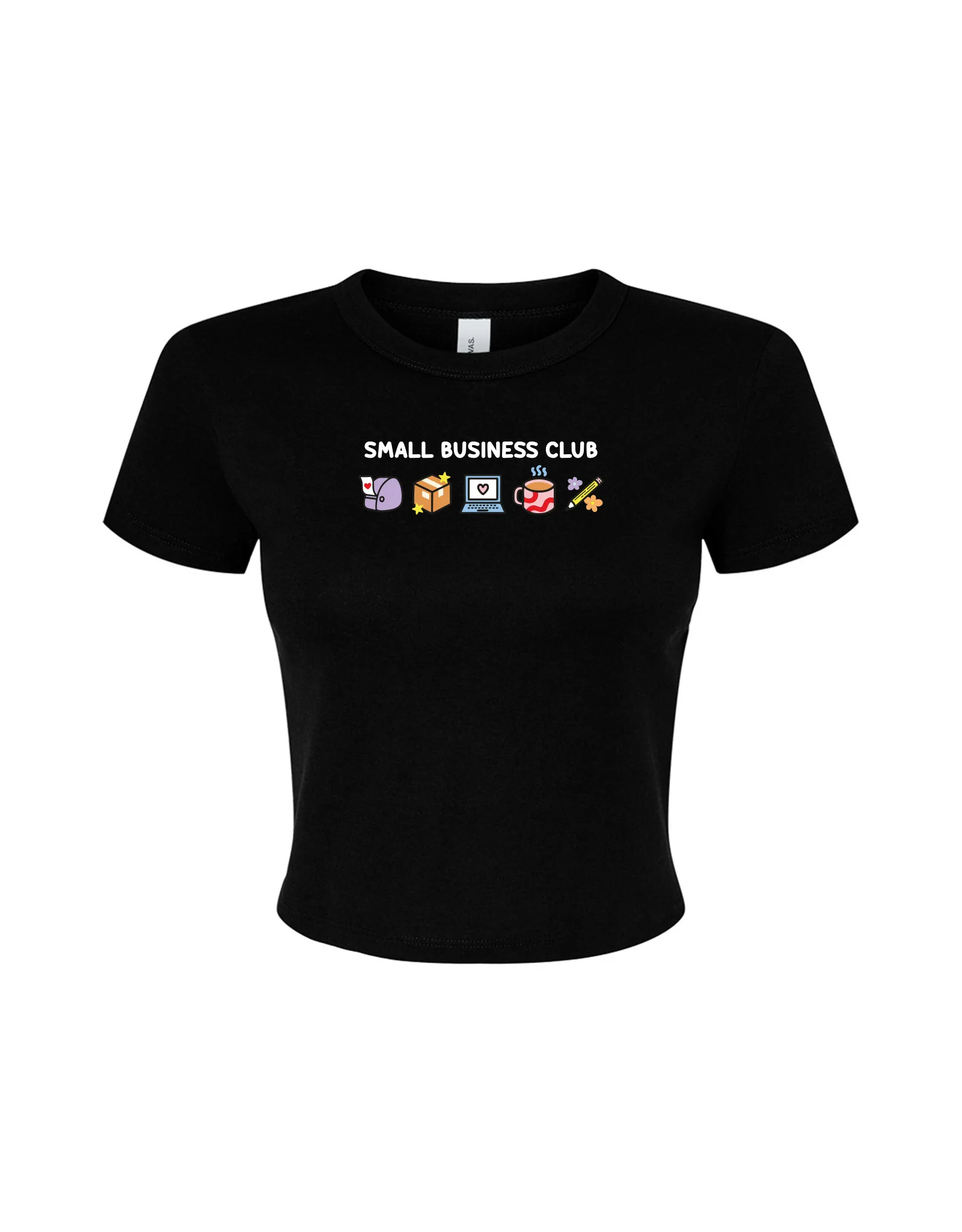 Small Business Club Embroidered Micro Rib Baby Tee - Image 4