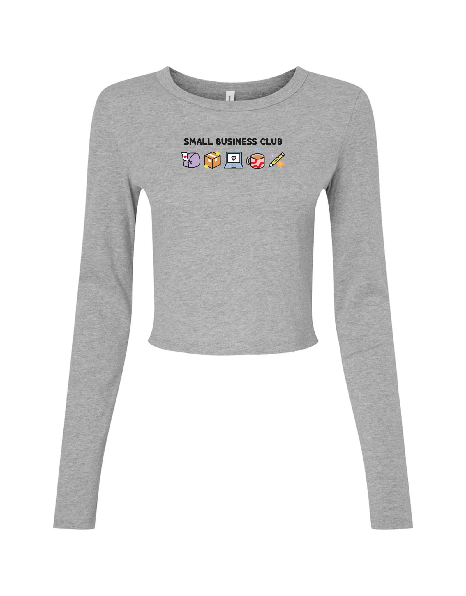 Small Business Club Embroidered Micro Rib Long Sleeved Tee - Image 7