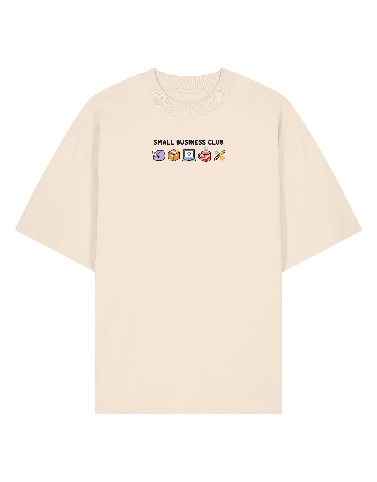 Small Business Club Embroidered Oversized Organic Cotton Tee - Image 3