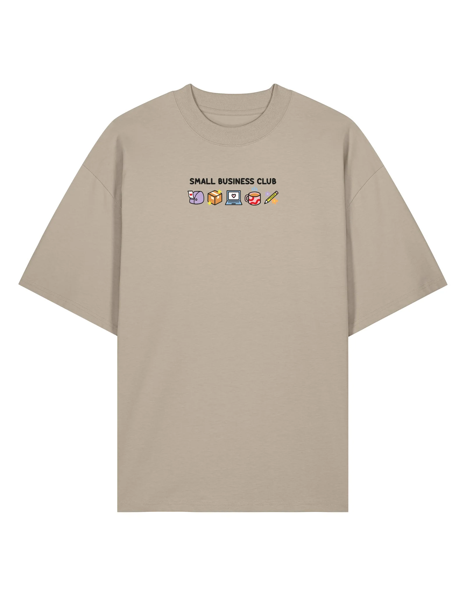 Small Business Club Embroidered Oversized Organic Cotton Tee - Image 5