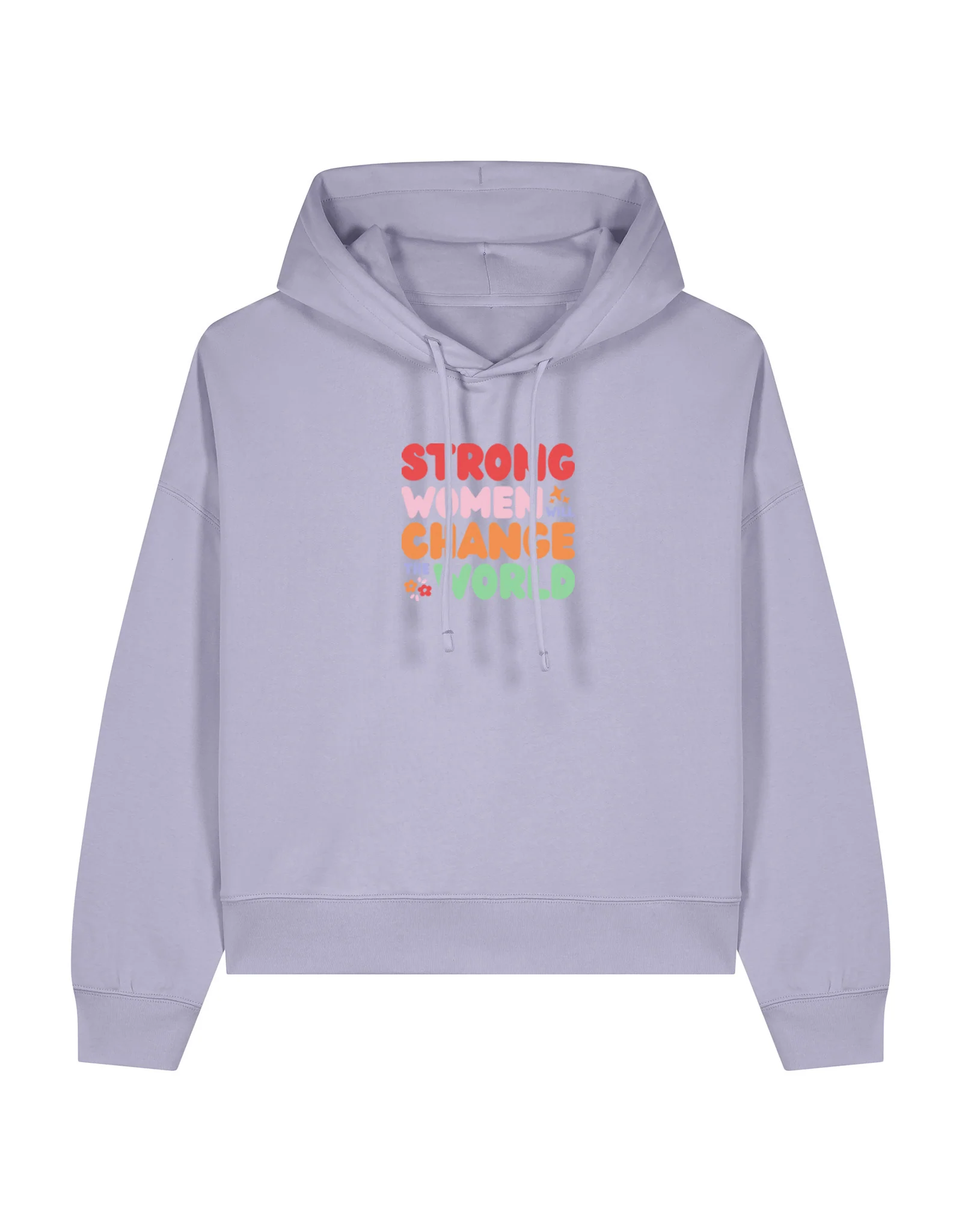Strong Women Embroidered Boxy Organic Cotton Hoodie - Image 5