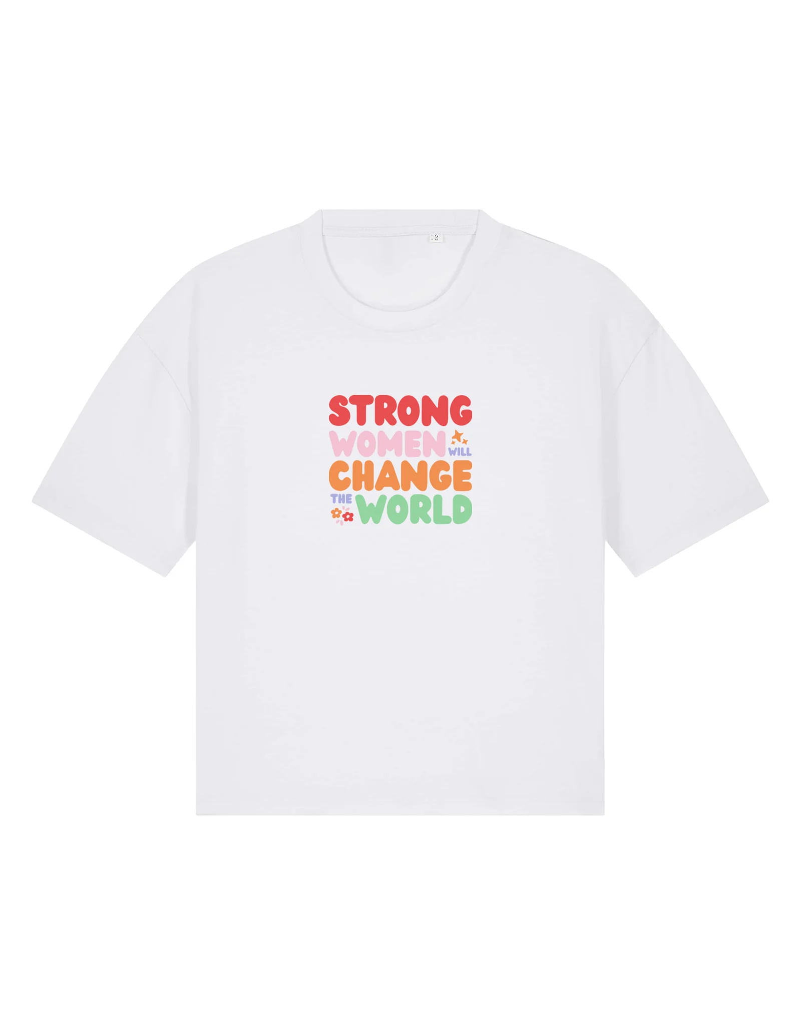 Strong Women Embroidered Boxy Organic Cotton Tee - Image 4