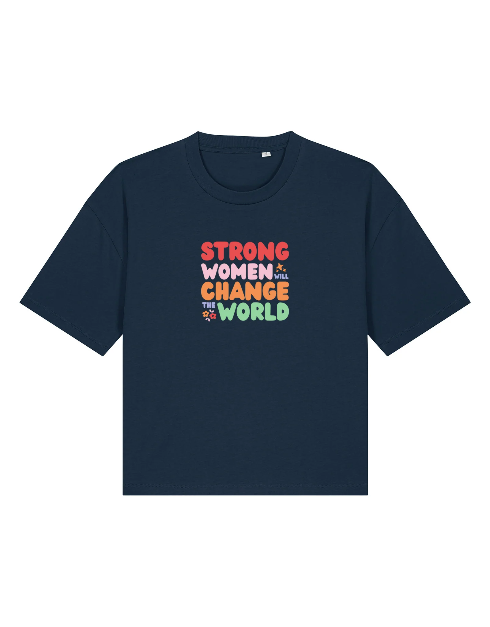 Strong Women Embroidered Boxy Organic Cotton Tee - Image 5