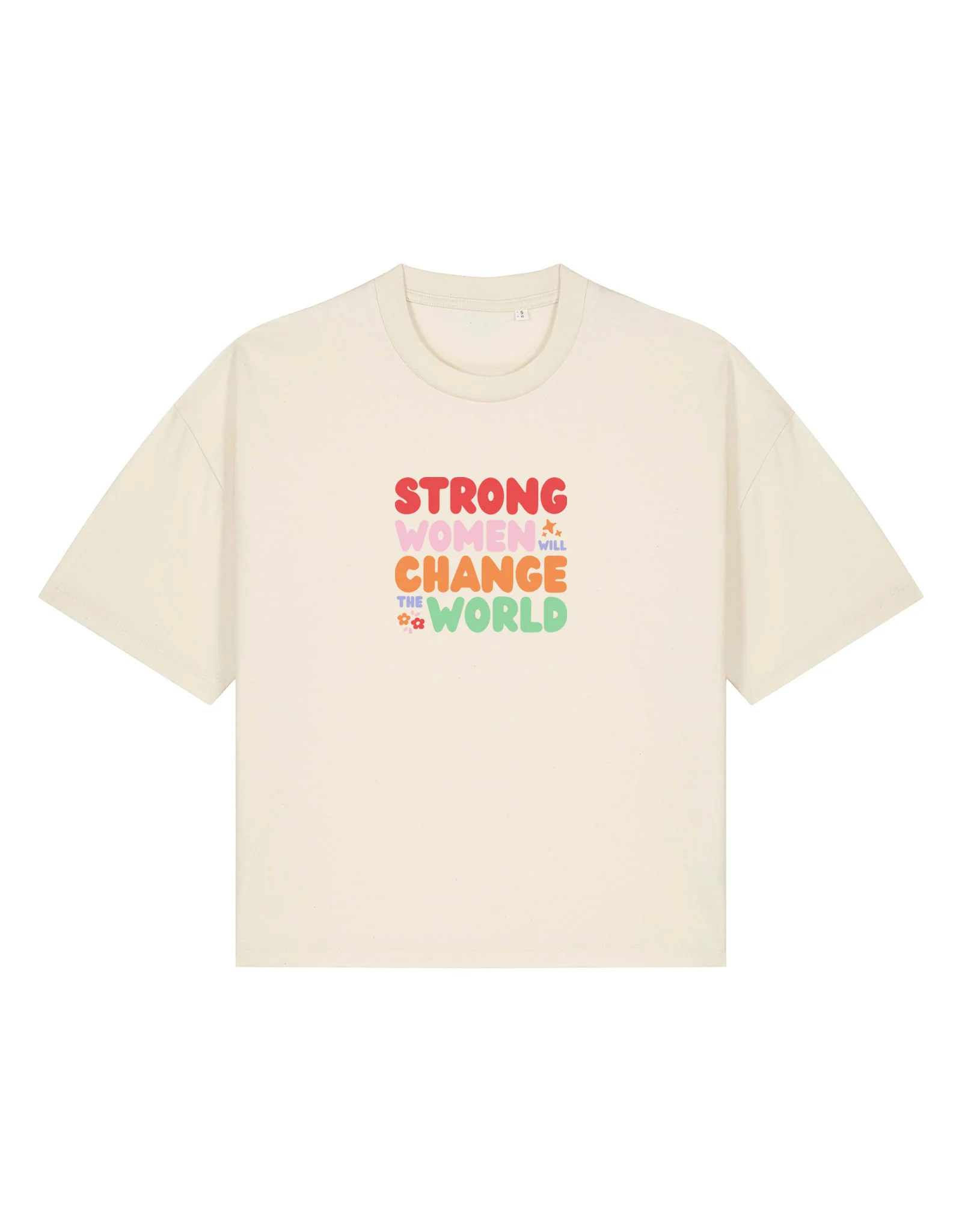 Strong Women Embroidered Boxy Organic Cotton Tee - Image 6
