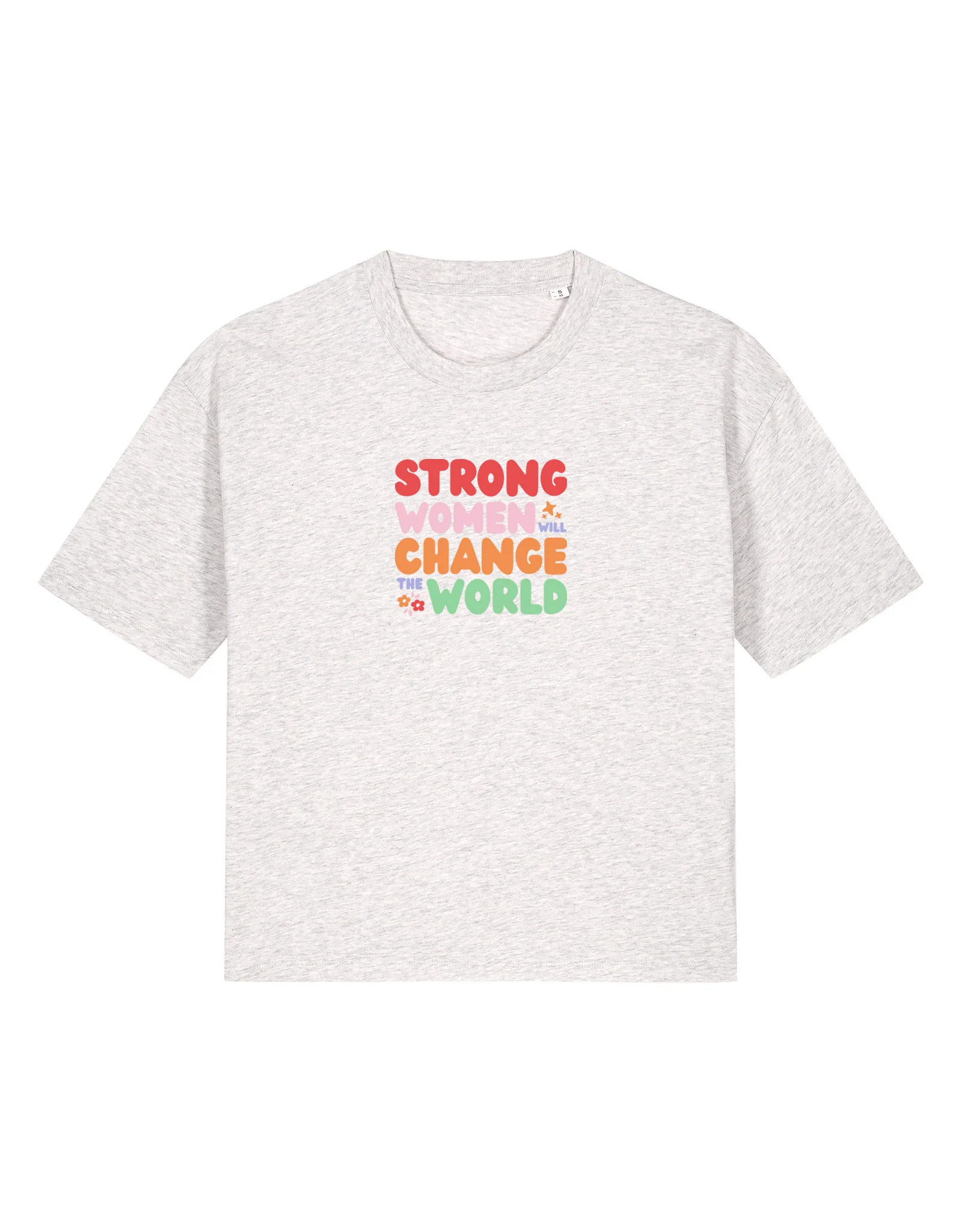 Strong Women Embroidered Boxy Organic Cotton Tee - Image 8