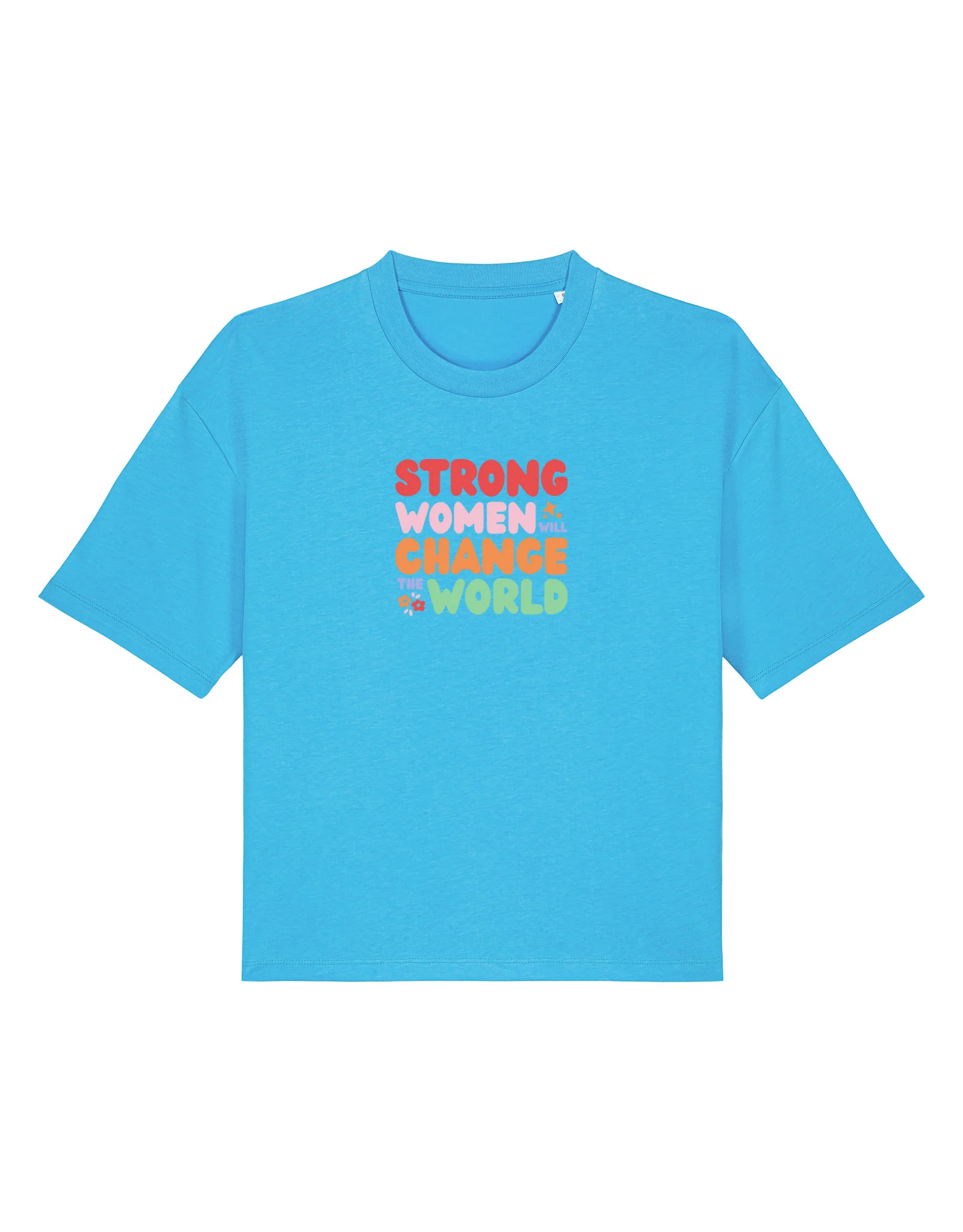Strong Women Embroidered Boxy Organic Cotton Tee - Image 9
