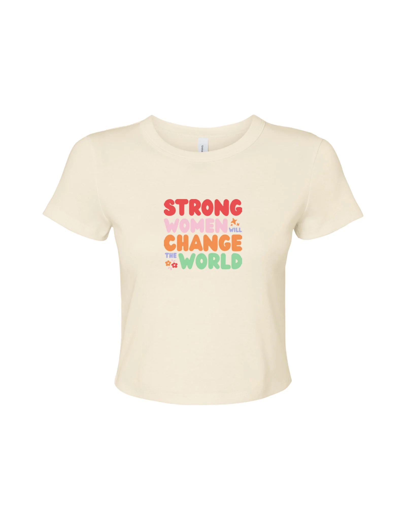 Strong Women Embroidered Micro Rib Baby Tee - Image 3