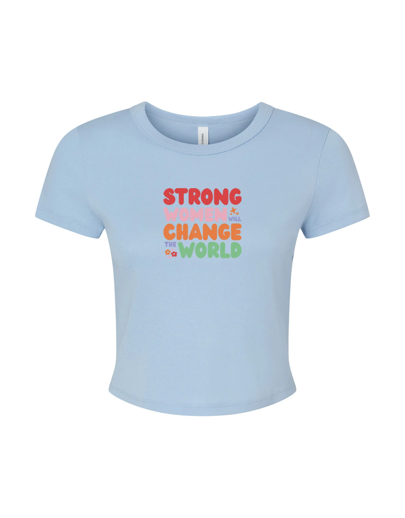 Strong Women Embroidered Micro Rib Baby Tee - Image 6