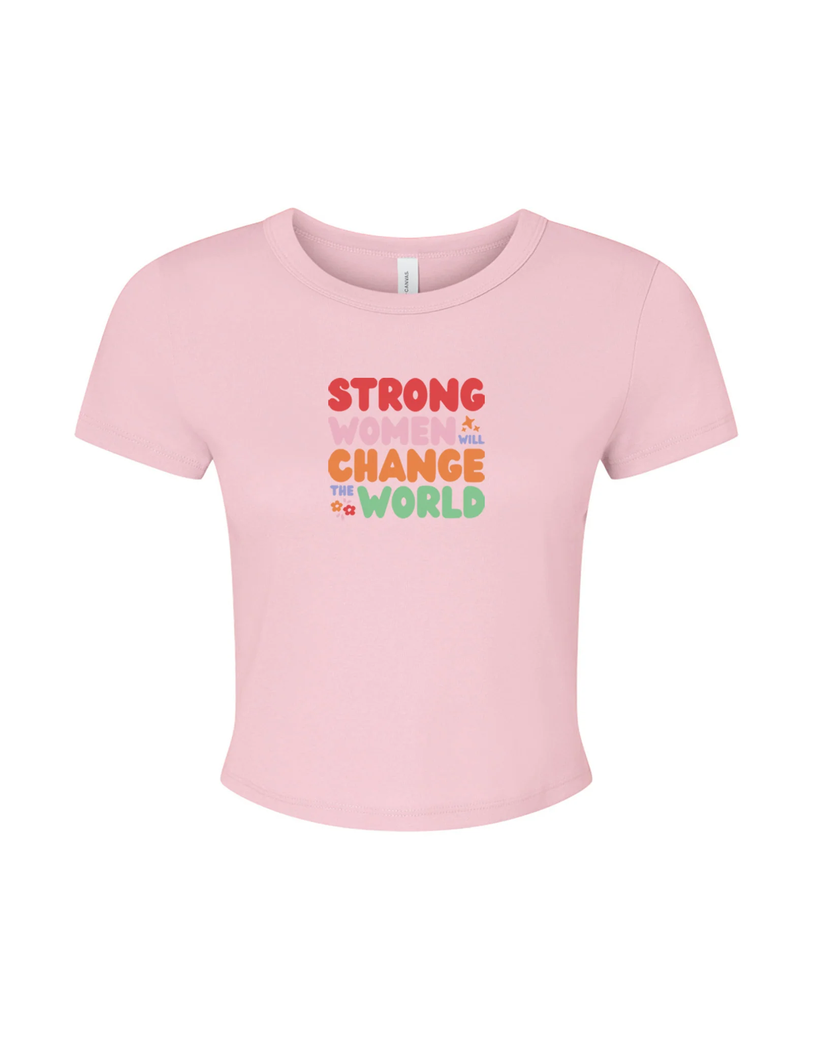 Strong Women Embroidered Micro Rib Baby Tee - Image 7