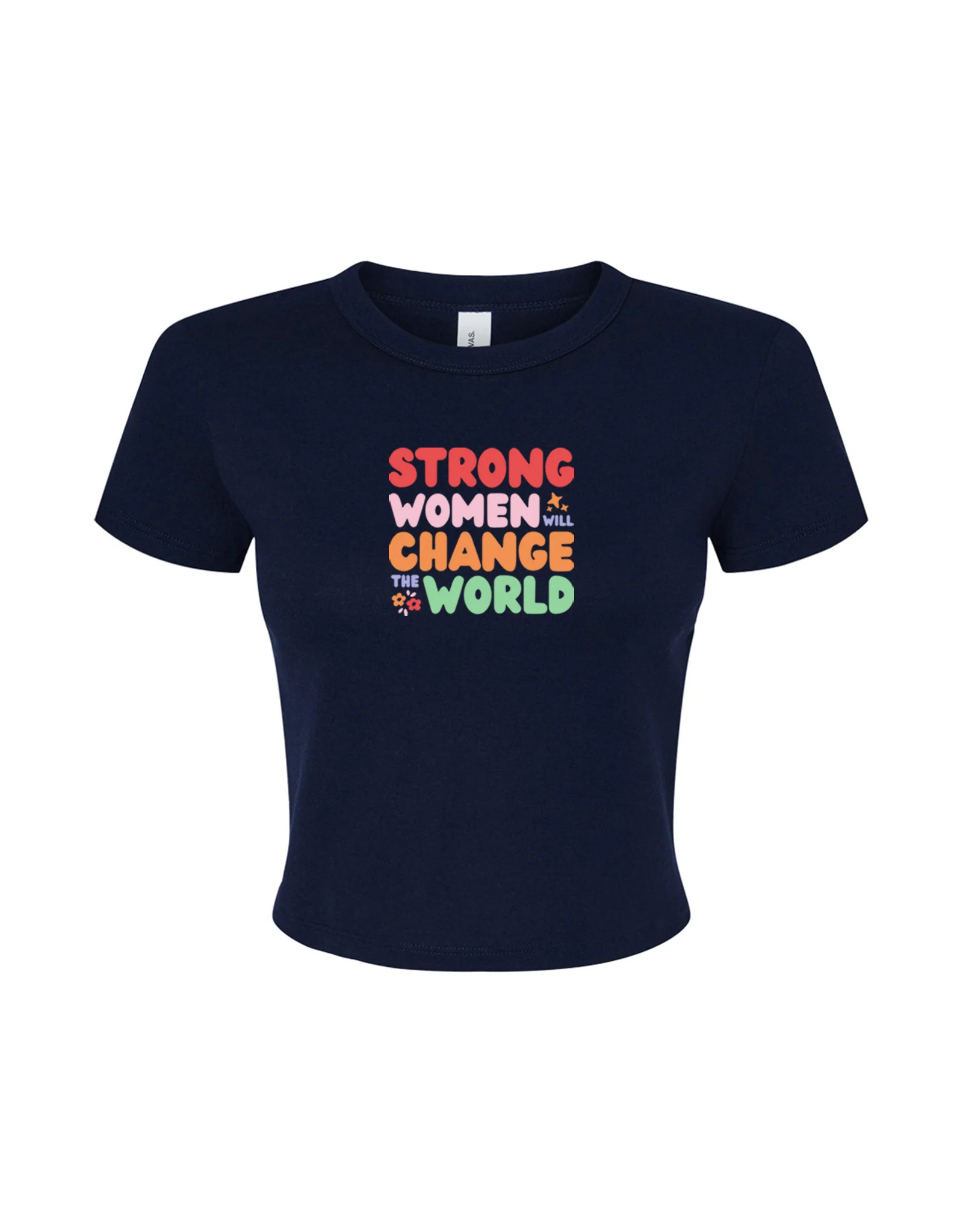 Strong Women Embroidered Micro Rib Baby Tee - Image 8
