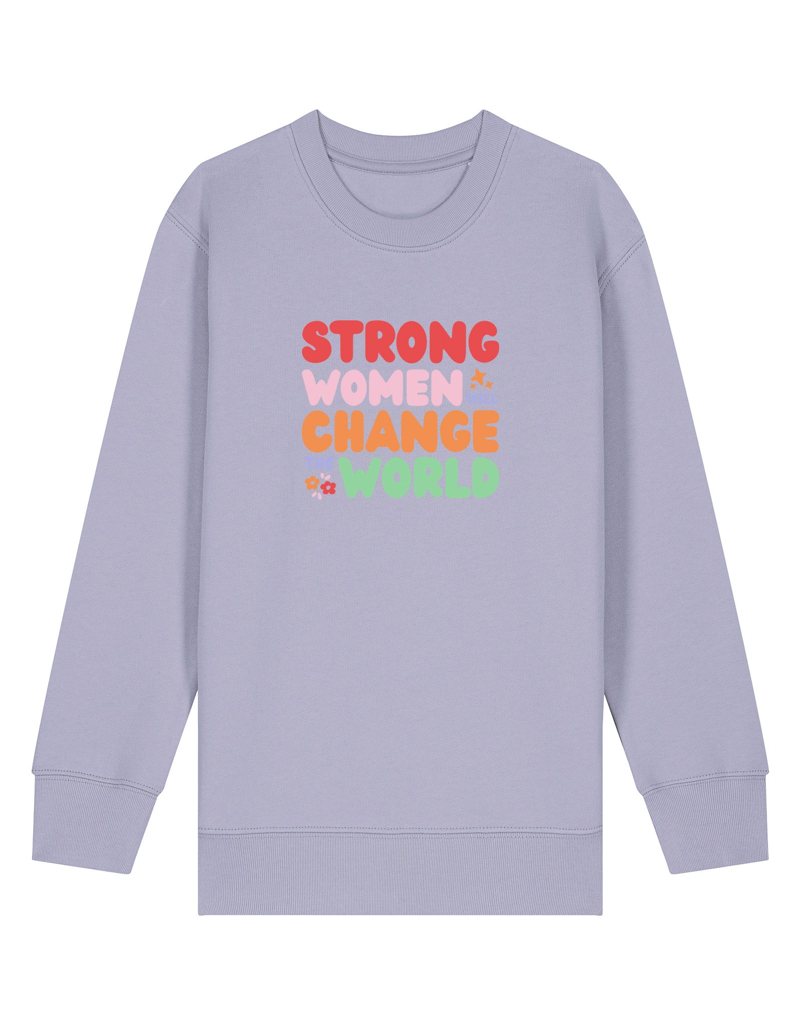 Strong Women Embroidered Organic Cotton Childrens Sweatshirt - Image 6