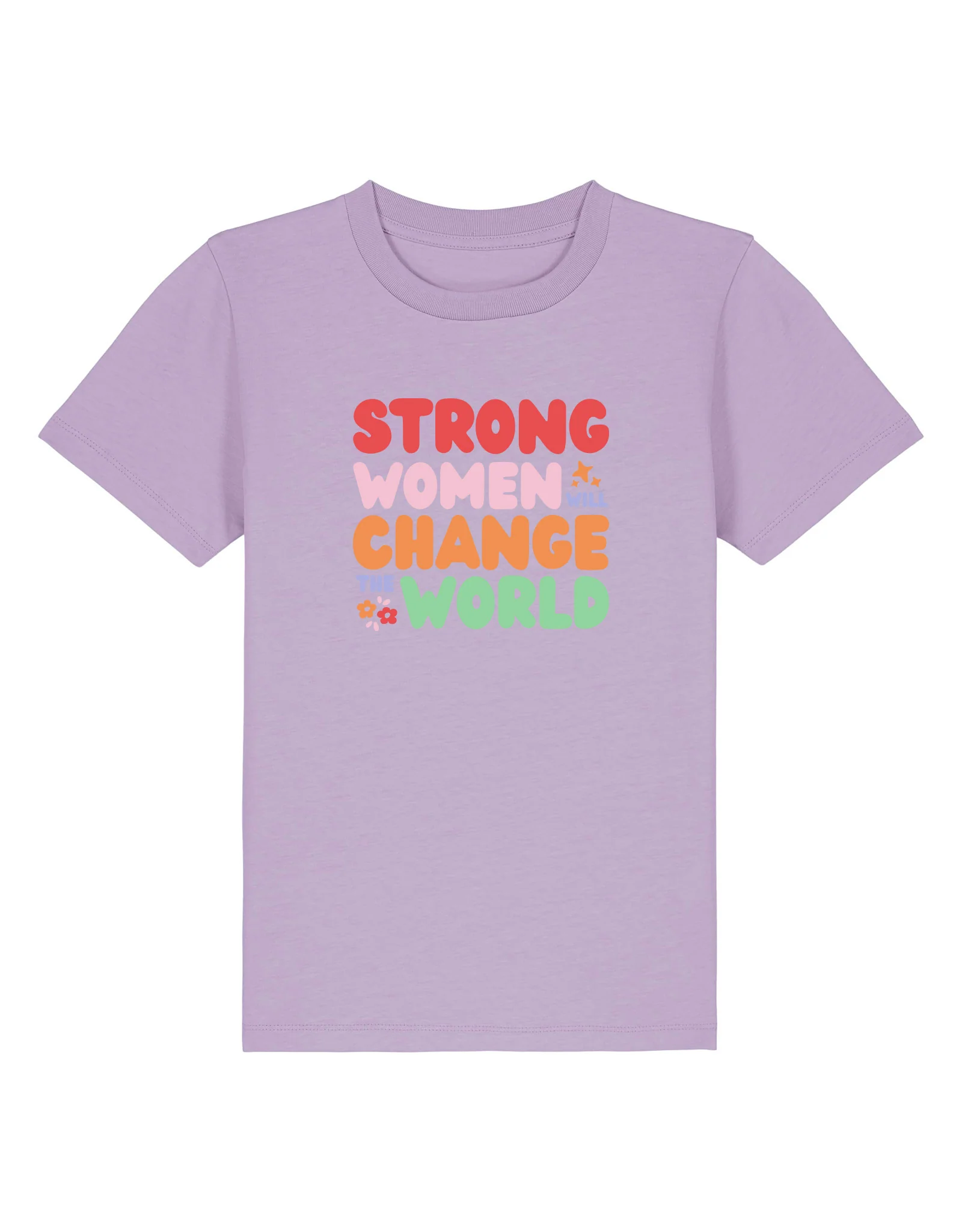 Strong Women Embroidered Organic Cotton Childrens T-Shirt - Image 13