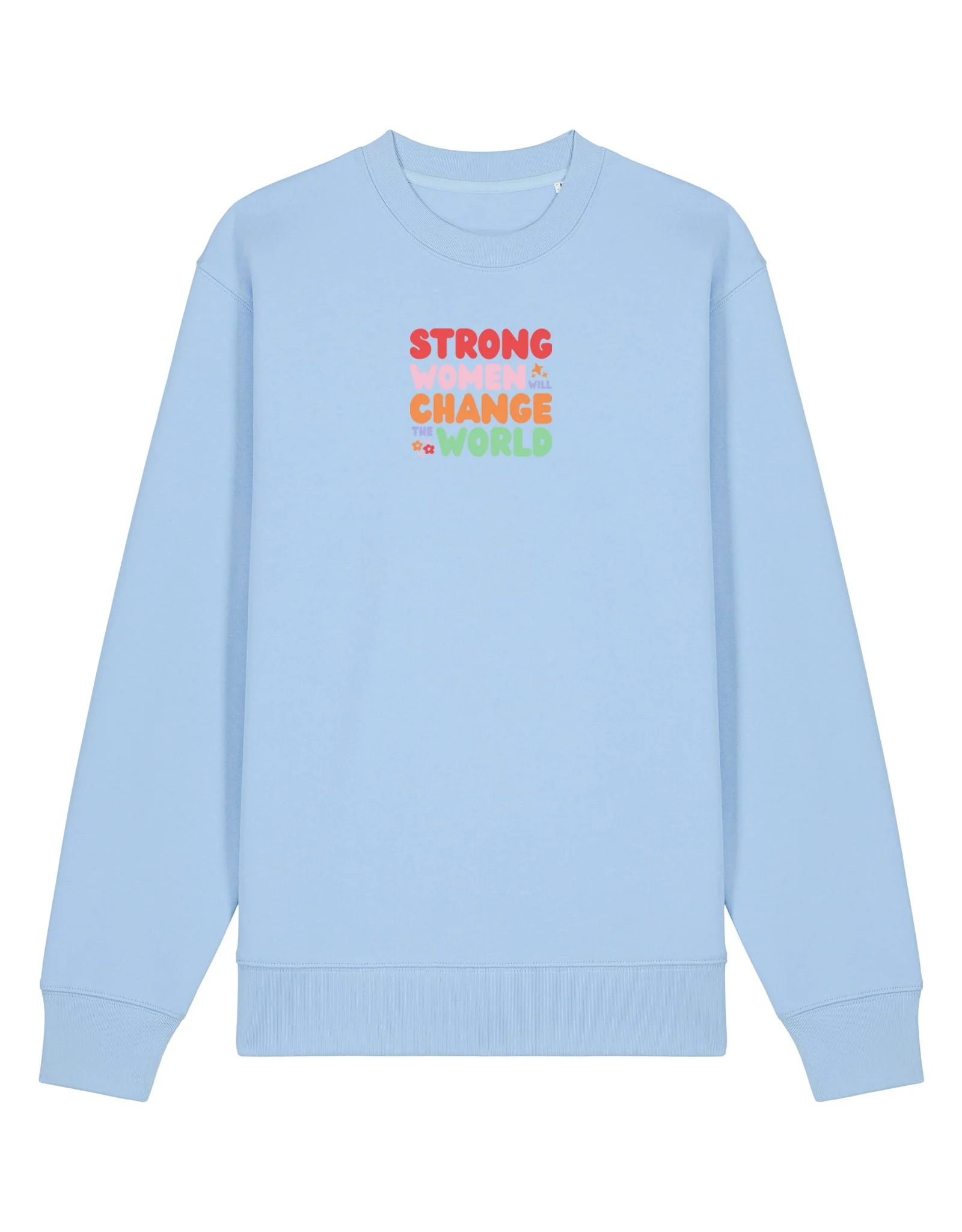 Strong Women Embroidered Organic Cotton Sweatshirt - Image 3