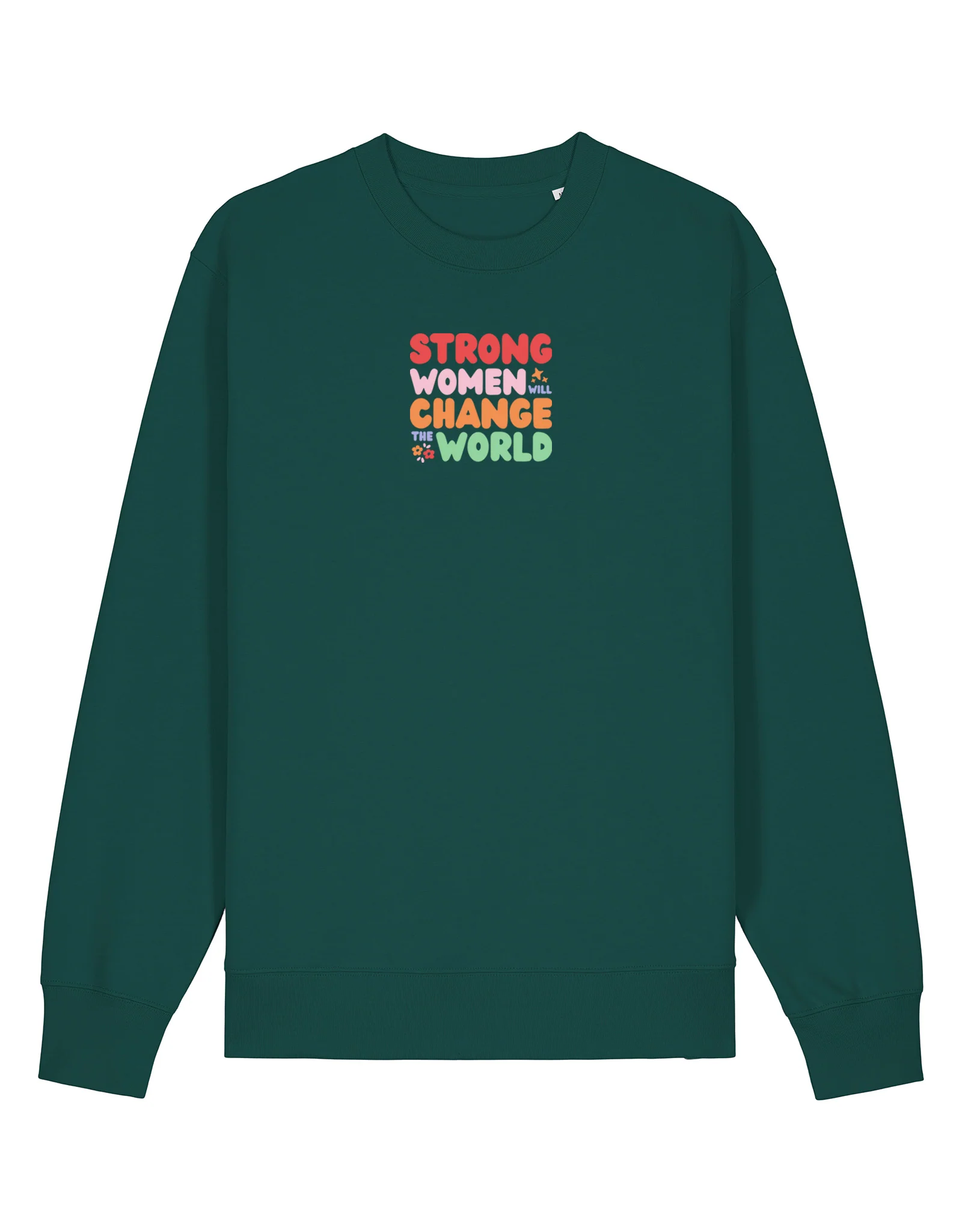 Strong Women Embroidered Organic Cotton Sweatshirt - Image 9