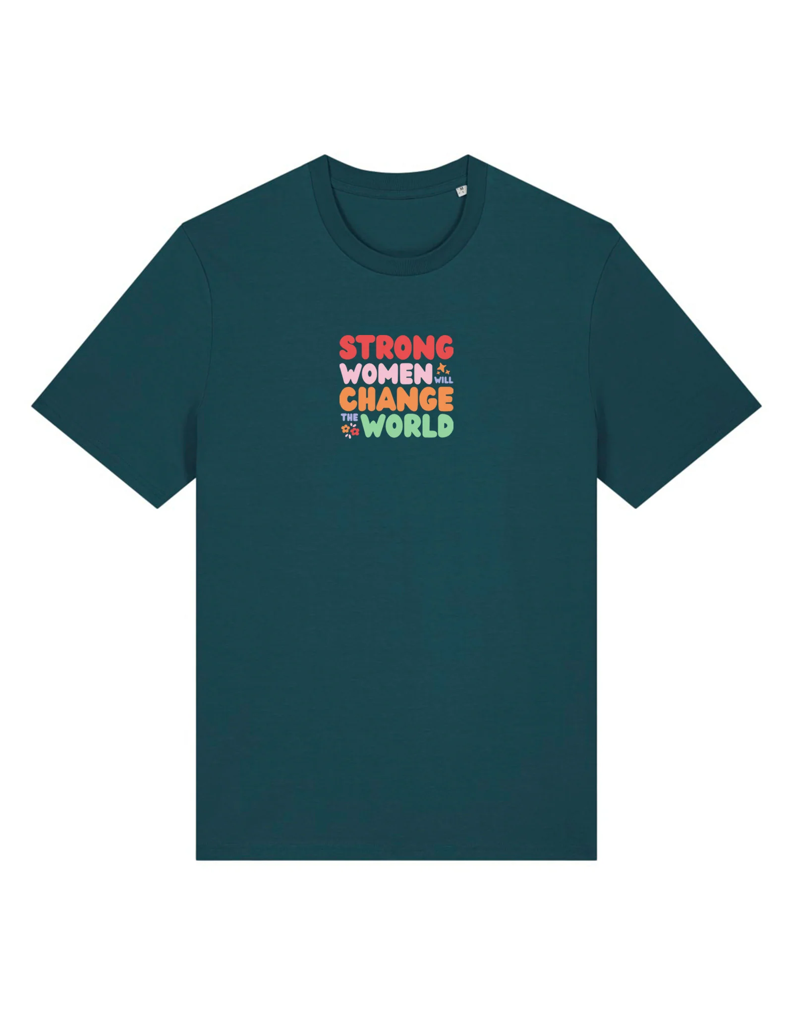 Strong Women Embroidered Organic Cotton T-Shirt - Image 12