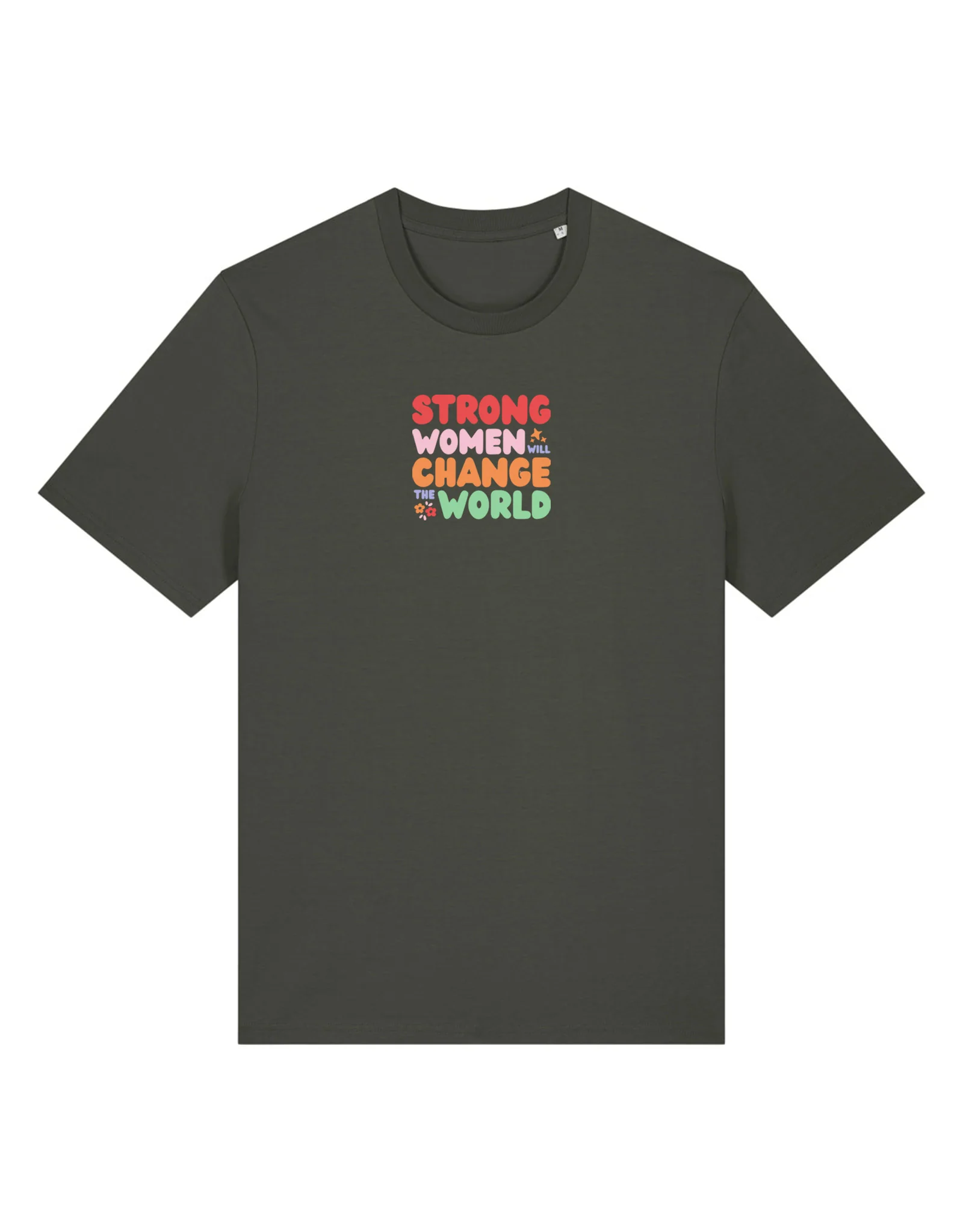 Strong Women Embroidered Organic Cotton T-Shirt - Image 13