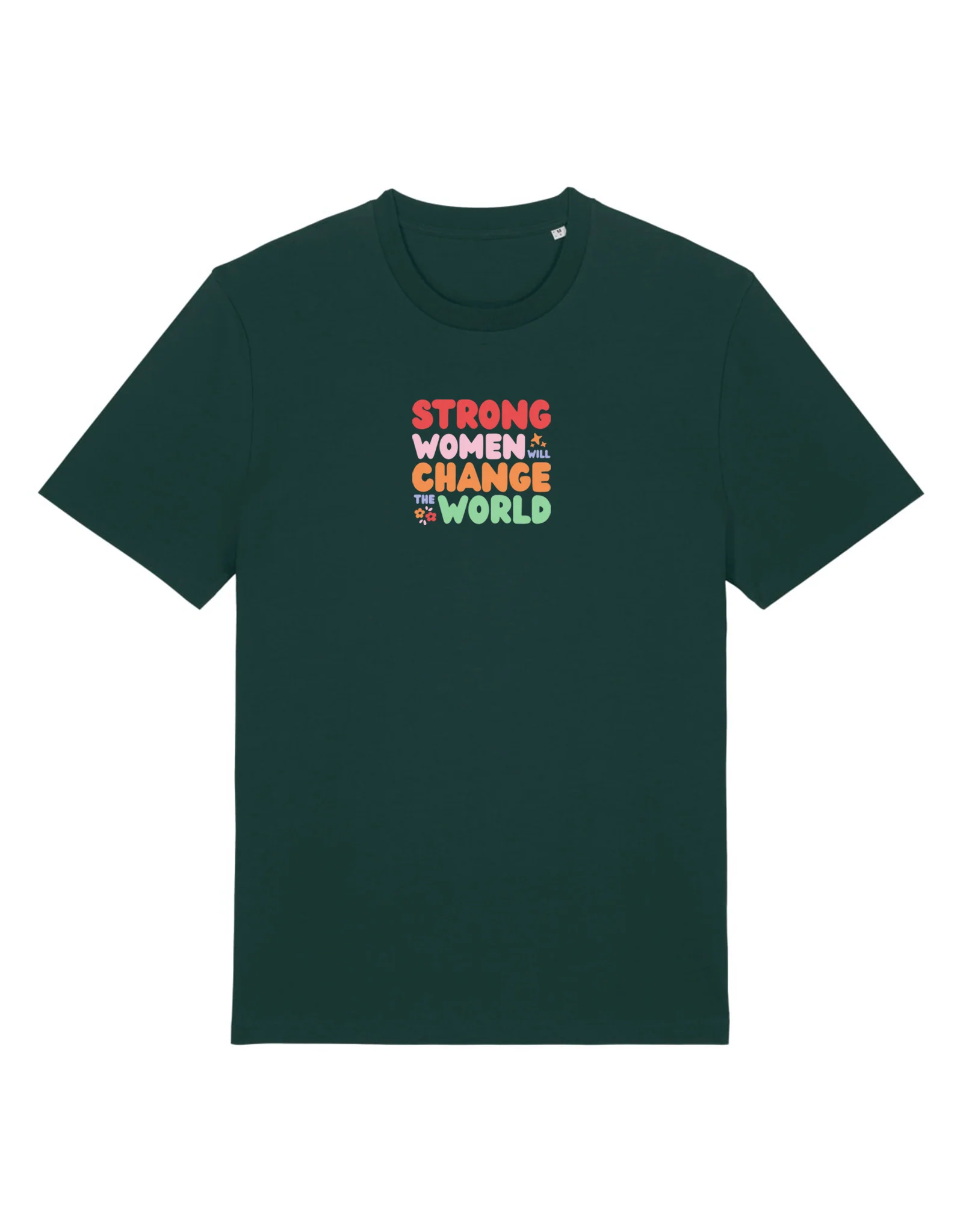 Strong Women Embroidered Organic Cotton T-Shirt - Image 9