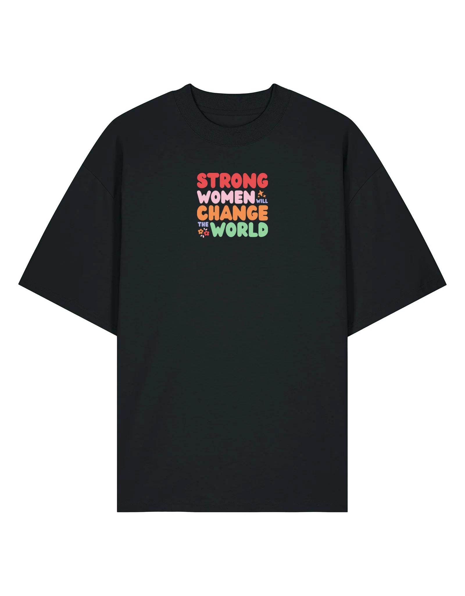 Strong Women Embroidered Oversized Organic Cotton Tee - Image 6