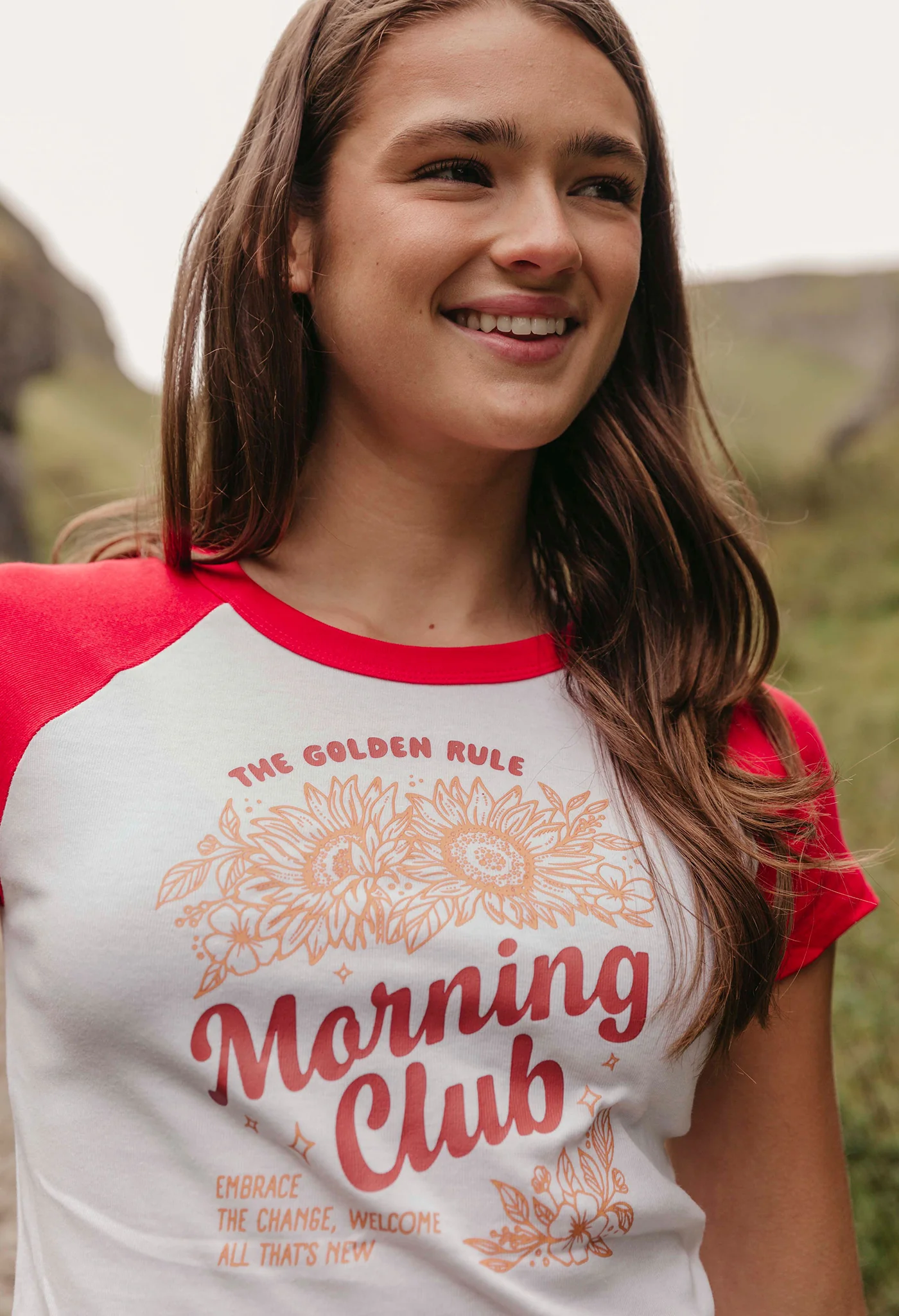 Sunflowers Printed Micro Rib Baby Tee - Image 2