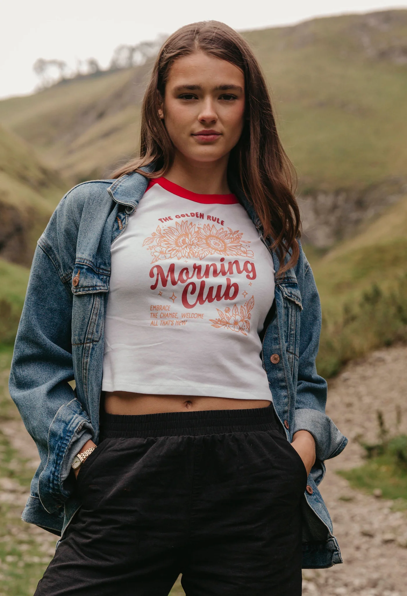 Sunflowers Printed Micro Rib Baby Tee - Image 3