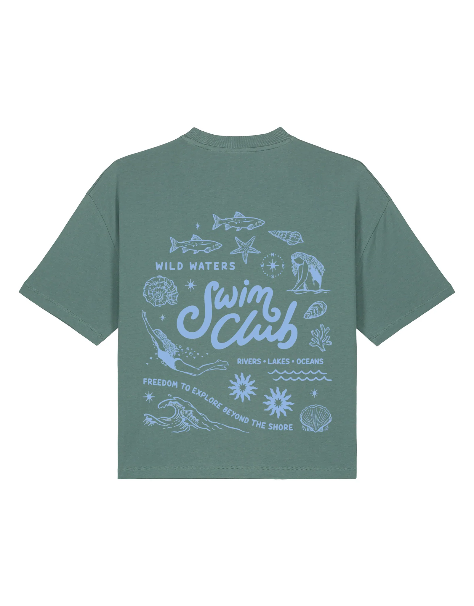 Swim Club Boxy Organic Cotton Tee - Image 12