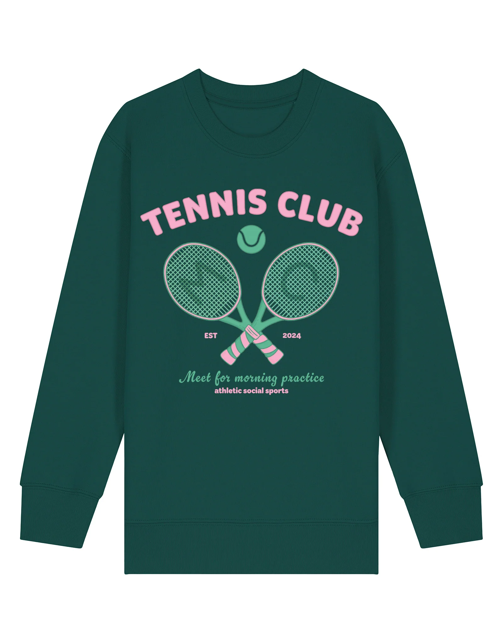 Tennis Club Organic Cotton Childrens Sweatshirt - Image 3