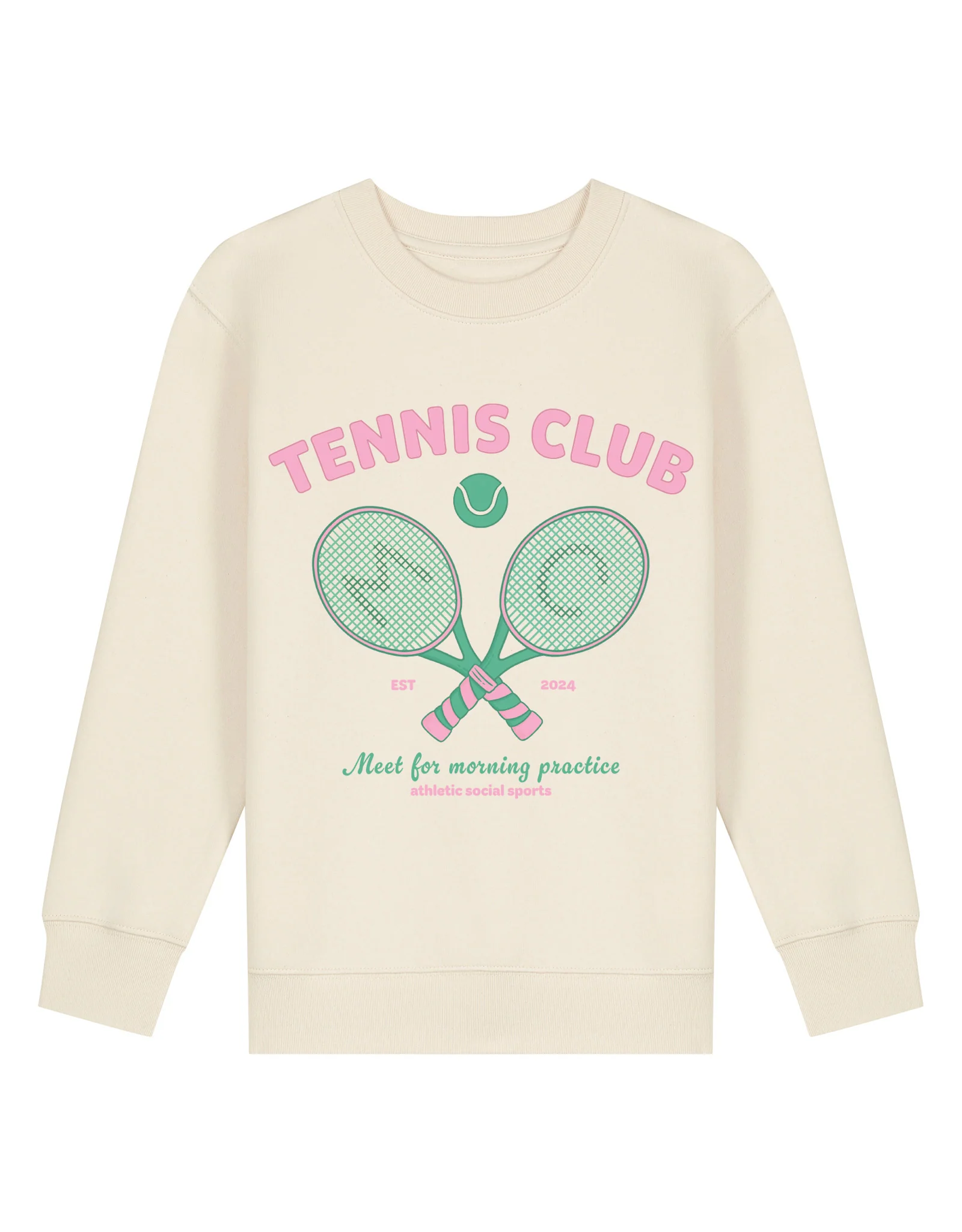 Tennis Club Organic Cotton Childrens Sweatshirt - Image 6